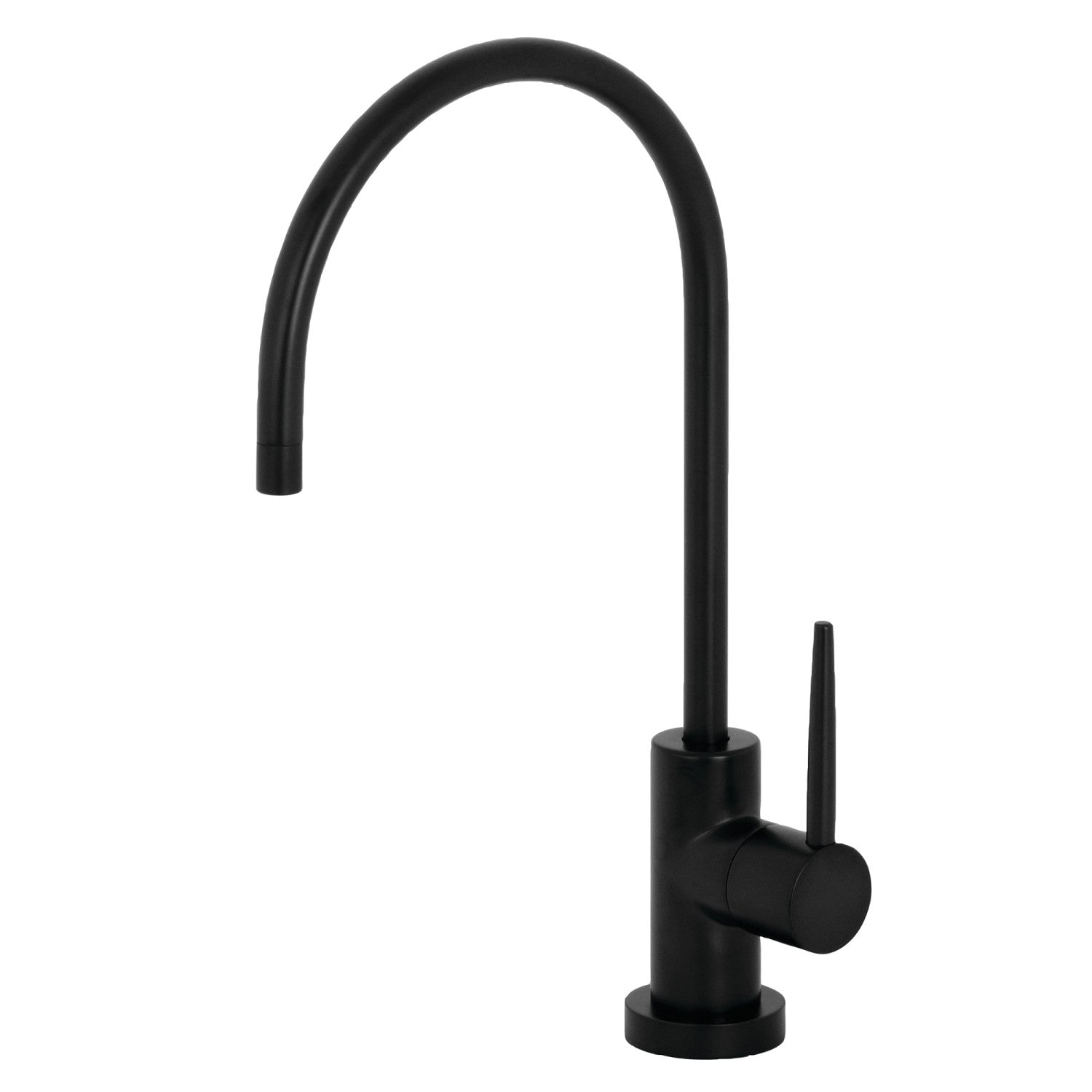 Kingston Sona KS8190NYL - Robinet de filtration d'eau à une poignée de New York 1 trou, noir mat