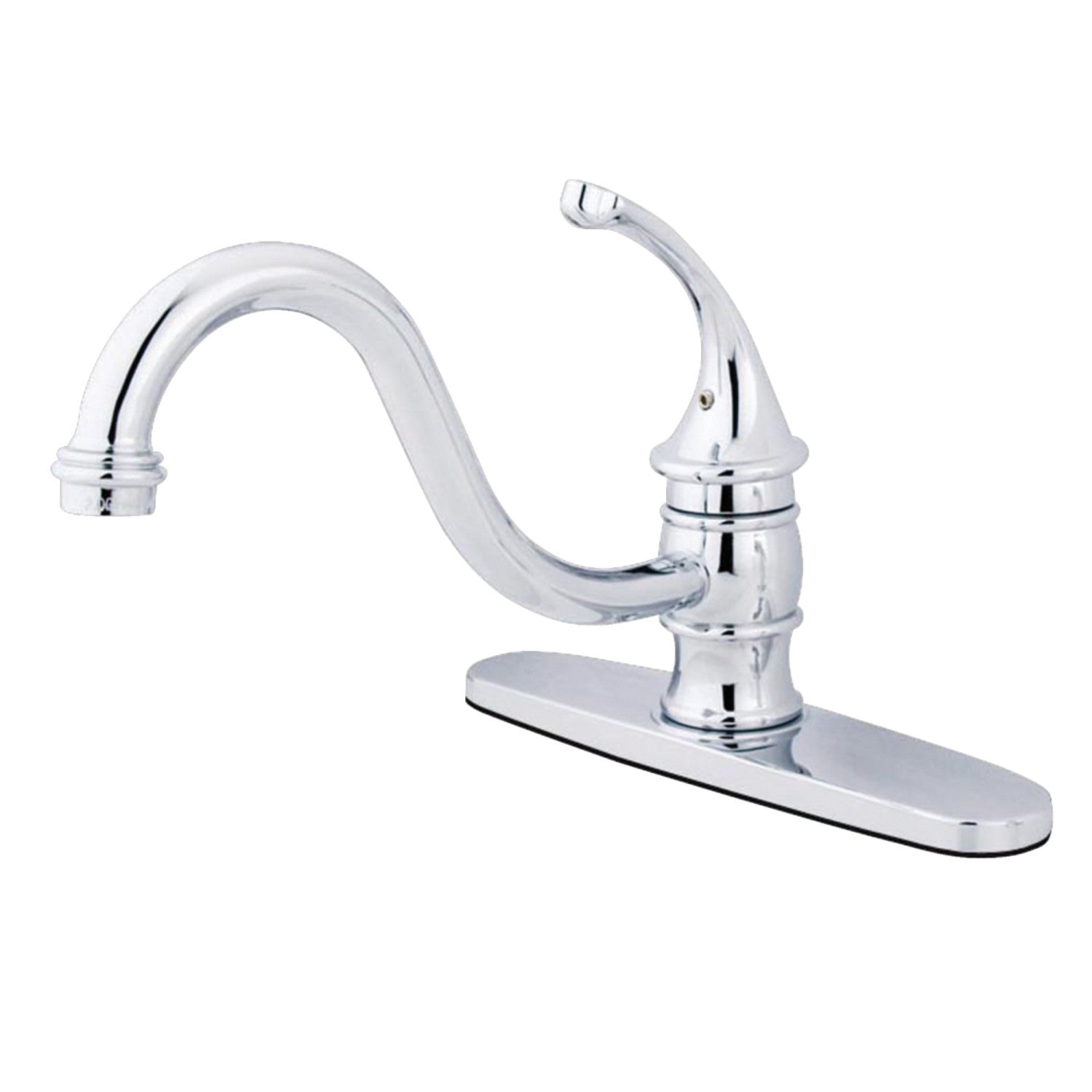 Kingston Tulare KB3571GLLS - Robinet de cuisine géorgien simple poignée 1-or-3, chrome poli