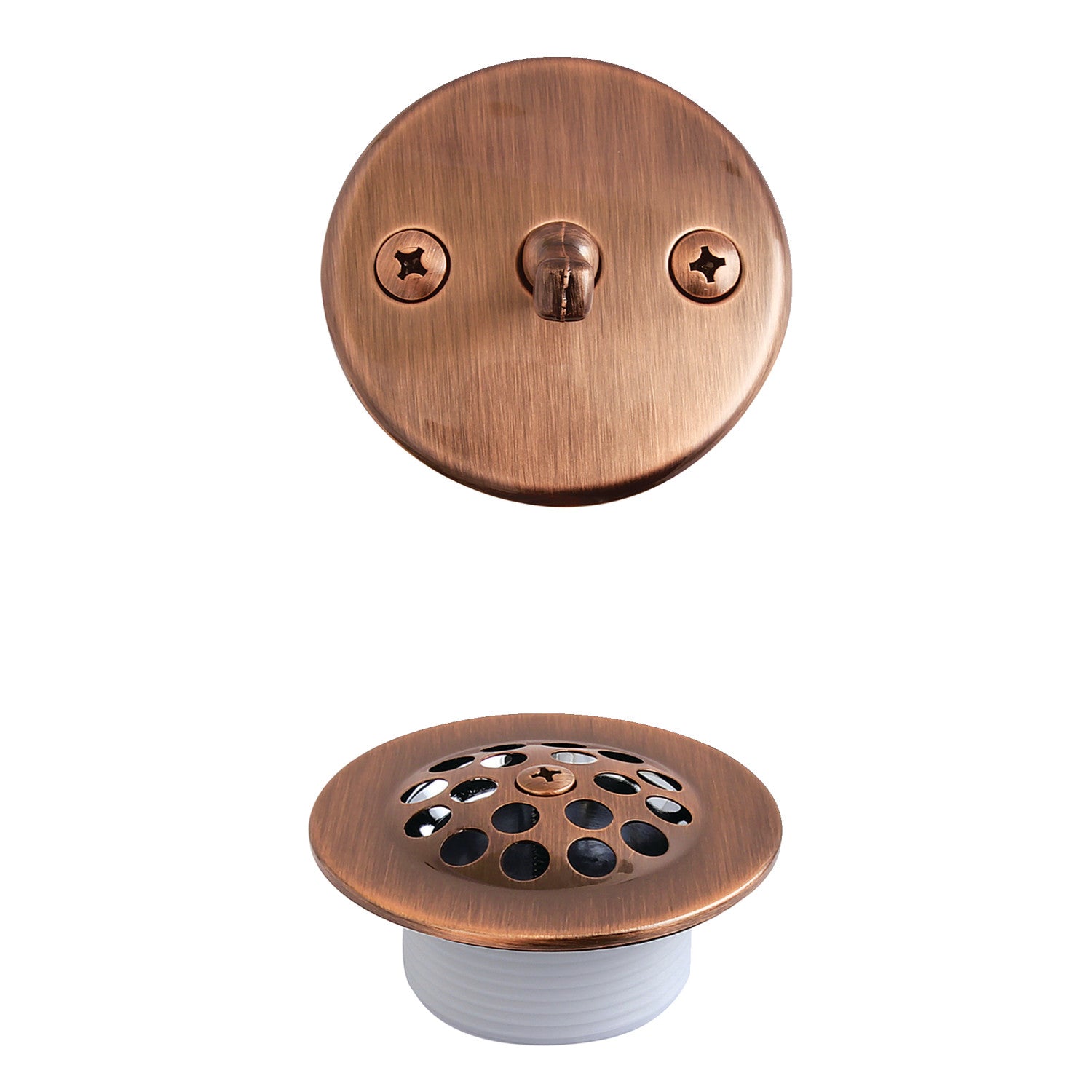 Kingston Tulare DTL5305AAC - Trimscape Zinc Alloy Trip Lever Tub Drain Conversion Kit, Antique Copper