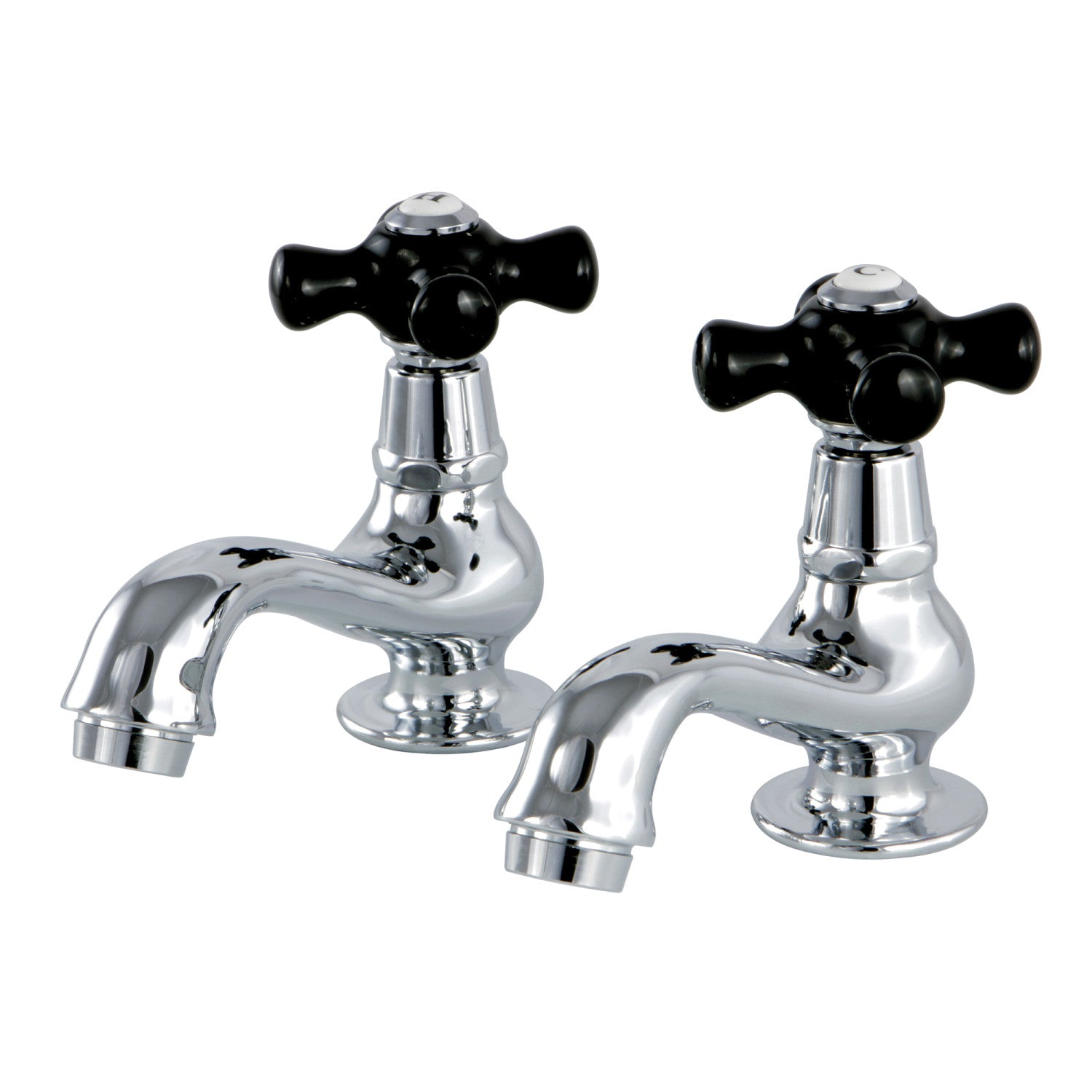Kingston Heirloom KS1101PKX - Robinet de robinet de lavabo de pont à deux poignées, chrome poli