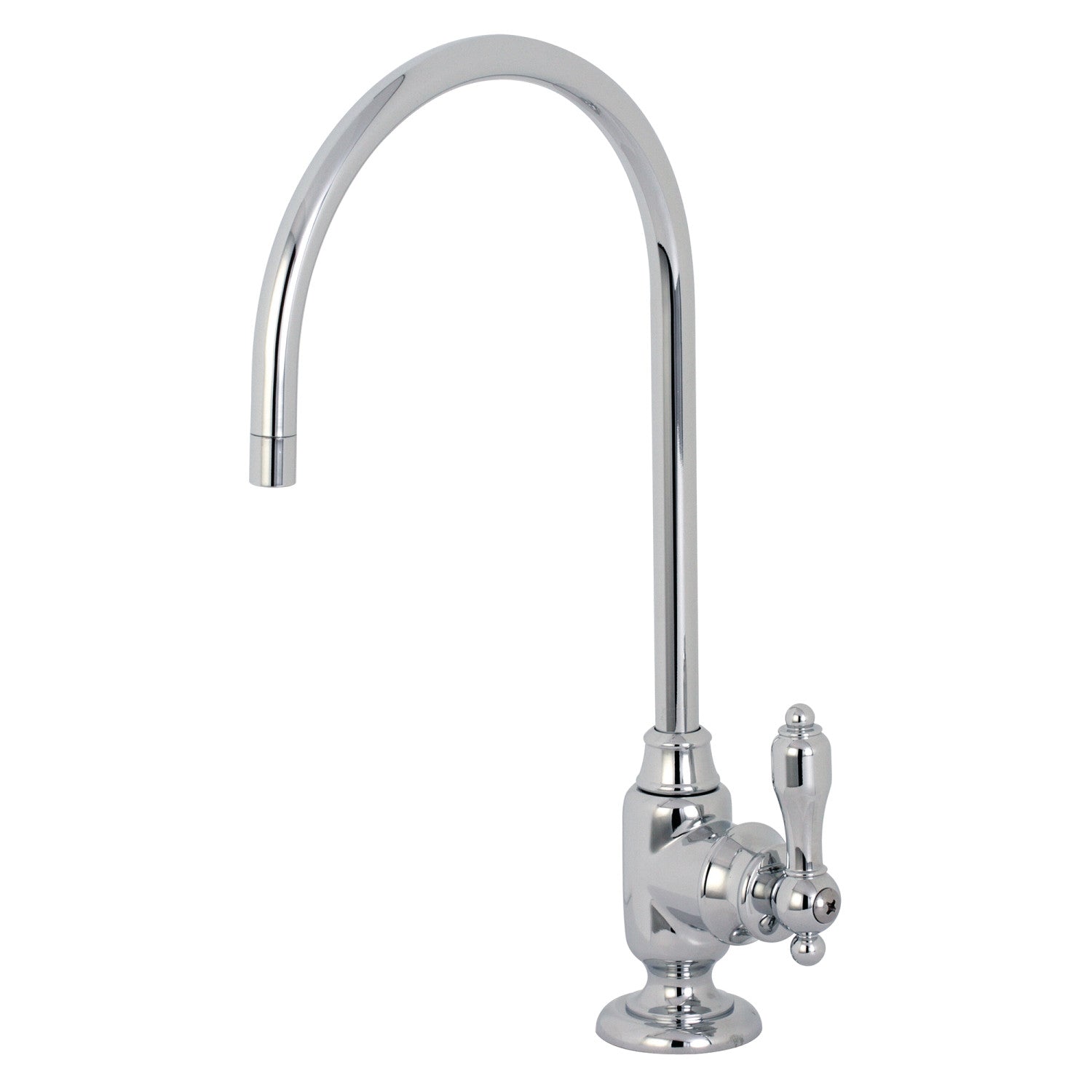 Kingston Heirloom KS5191TAL - Robinet de filtration d'eau à une poignée Tudor 1 trou, chrome poli
