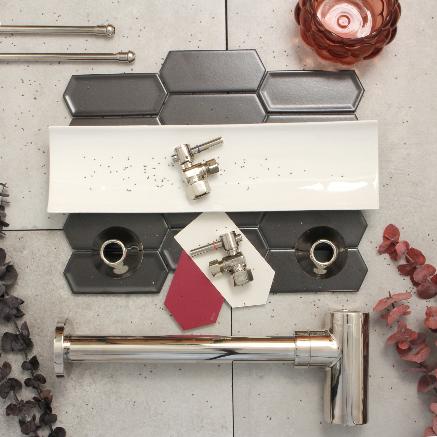Kingston Sona CC43106DLLKB30 - Trimscape Modern Plumbing Sink Trim Kit with Bottle Trap, Polished Nickel