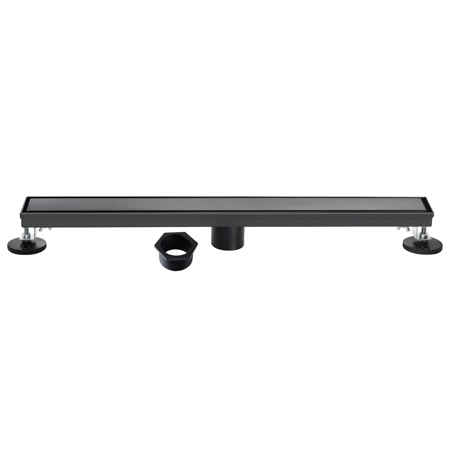 Kingston Watercourse BSF3220 32-Inch Stainless Steel Linear Shower Drain with Reversible Tile Insert and Flat Grate, Matte Black