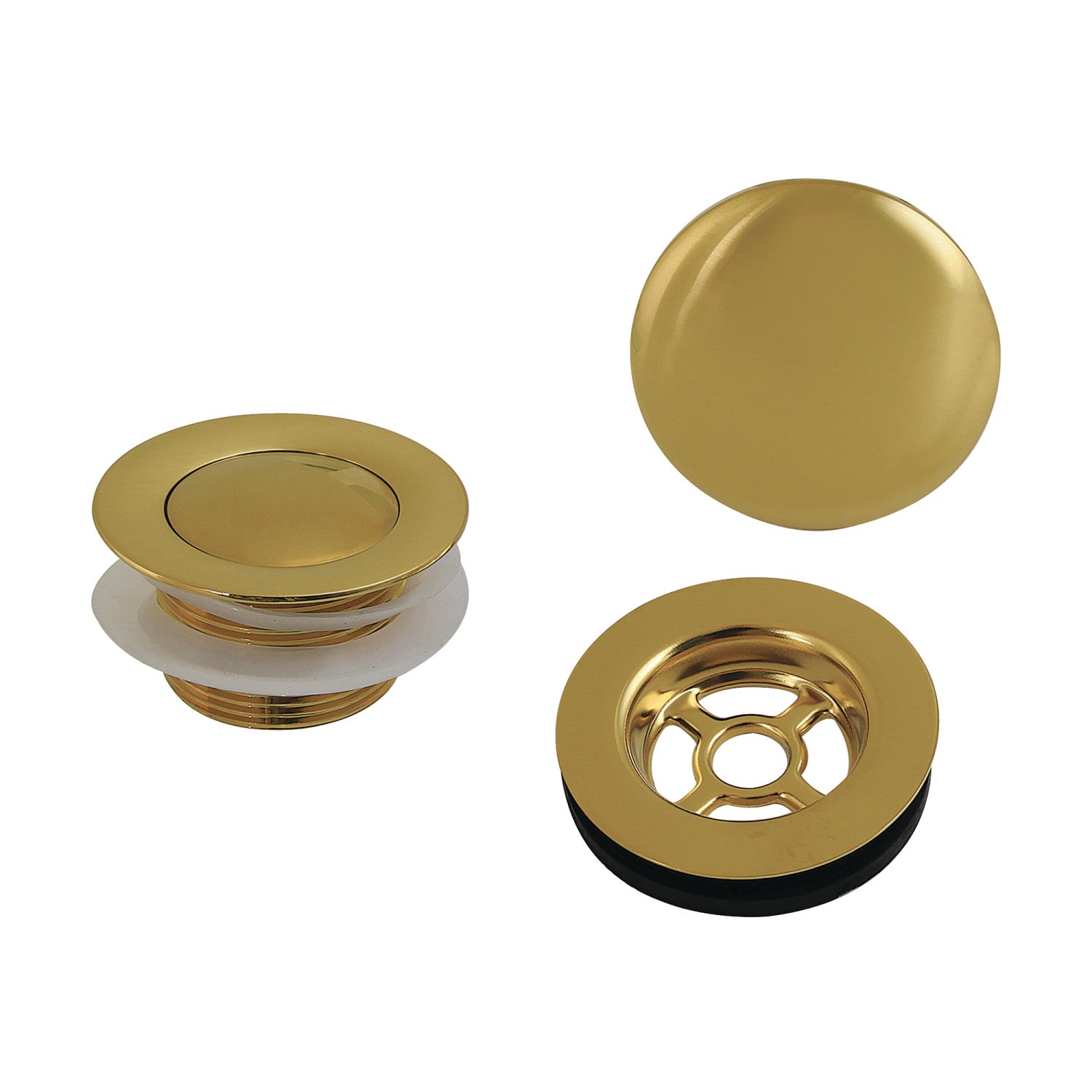 Kingston Trimscape VTDETRIM7 Toe Touch Tub Drain Trim Kit, Brushed Brass