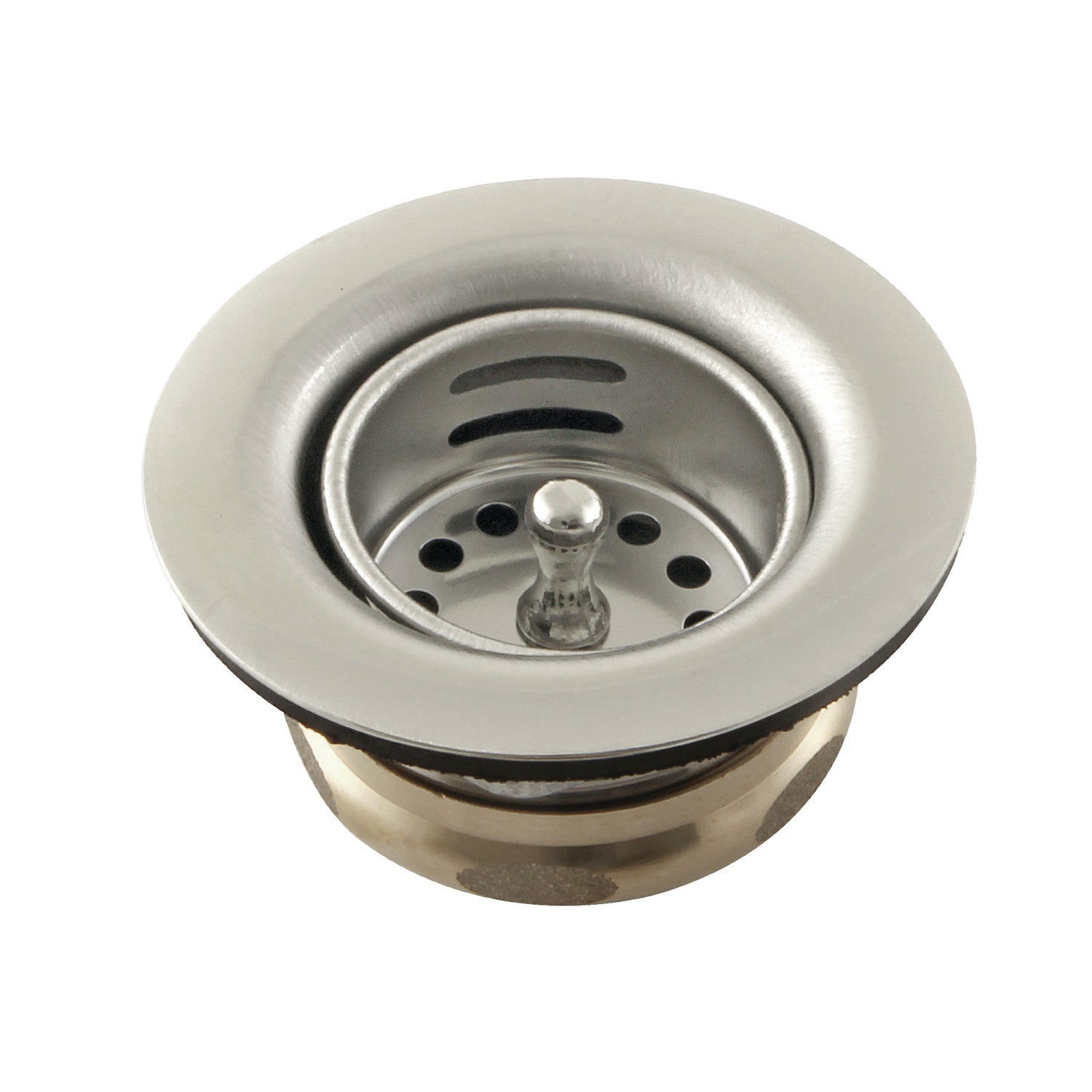 Kingston Tacoma K461BPN Stainless Steel Bar Sink Basket Strainer with Brass Nut, Polished Nickel
