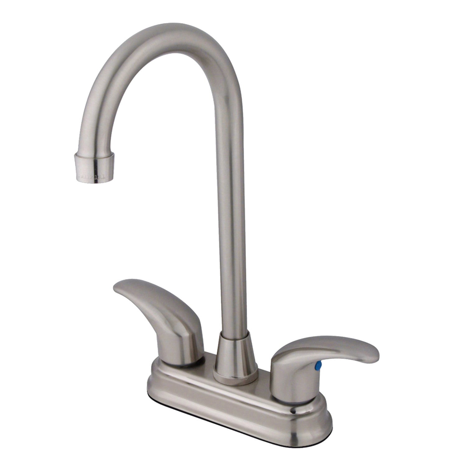 Kingston Tulare KB6498LL - Robinet de bar à deux poignées 2 trous, Nickel brossé