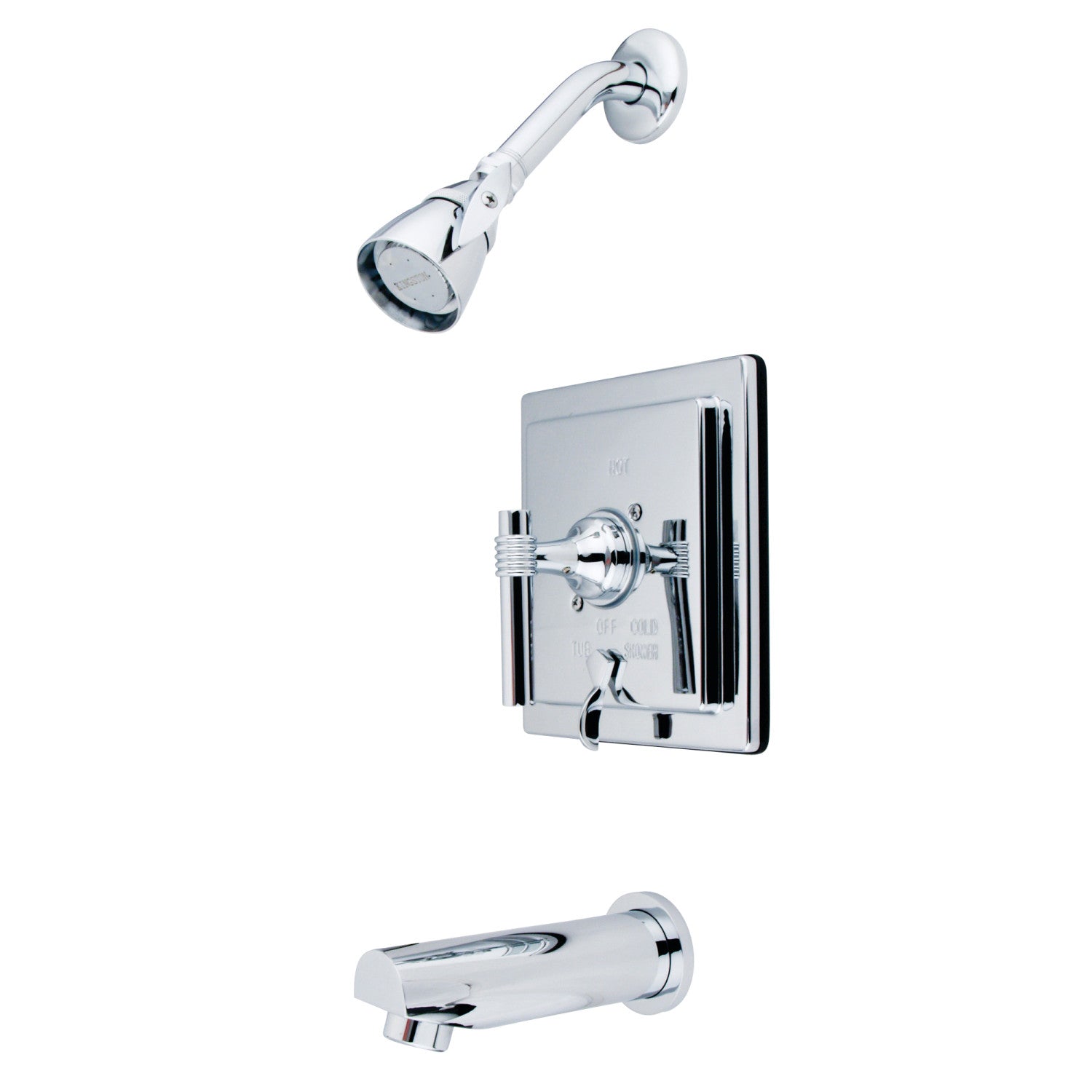 Kingston Tulare KB86510ML - Robinet de baignoire et de douche à une poignée Milano, chrome poli