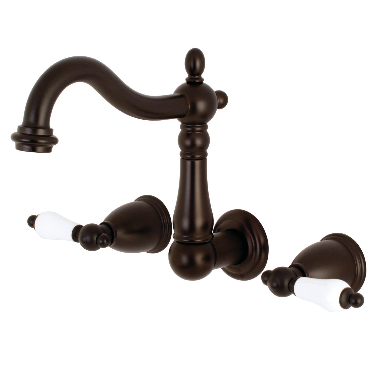 Kingston Heirloom KS1255PL - Robinet de salle de bains à double poignée Heritage 3 trous, bronze huilé