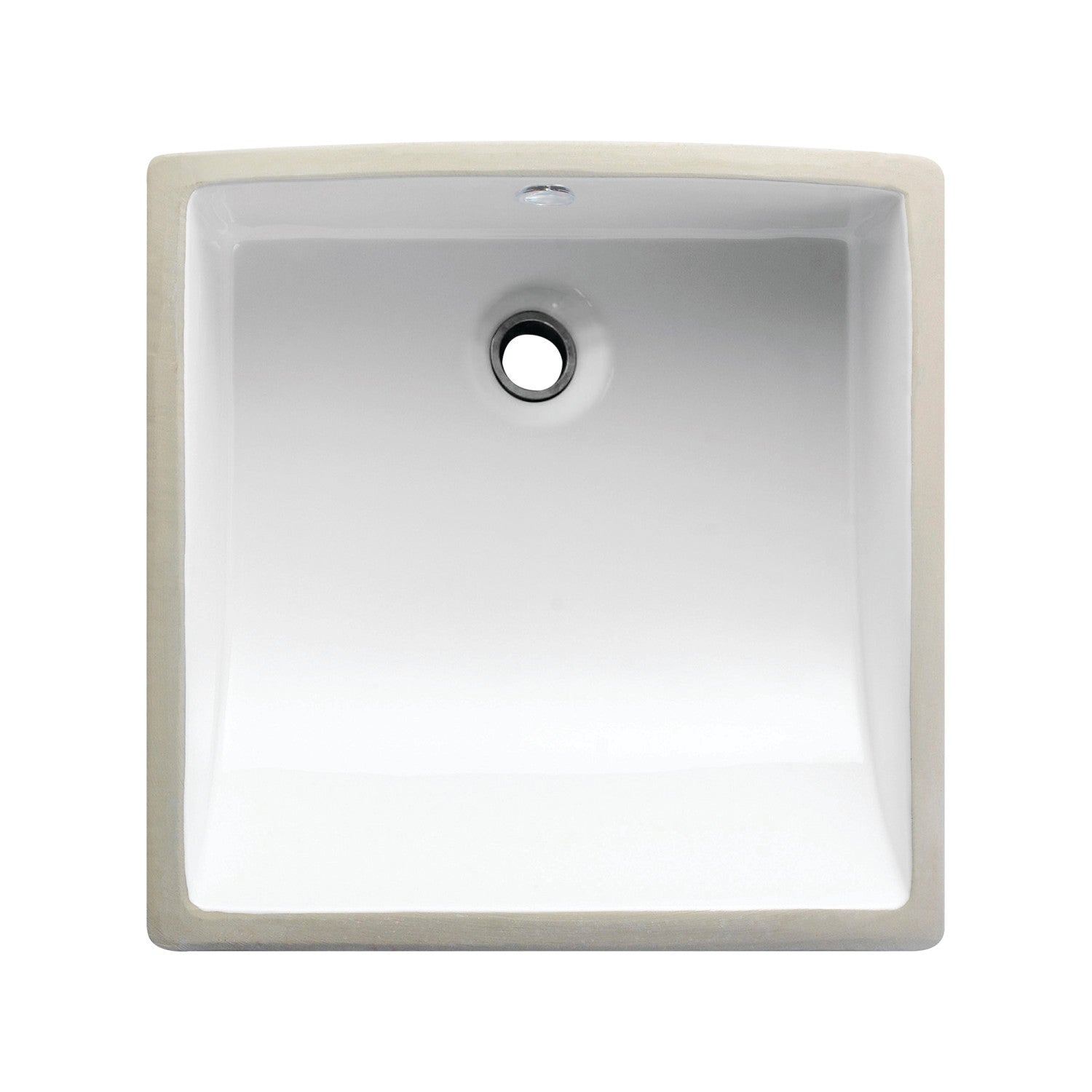 Kingston Cove LB18187 17-1/8 Inch Ceramic Square Undermount Bathroom Sink, White