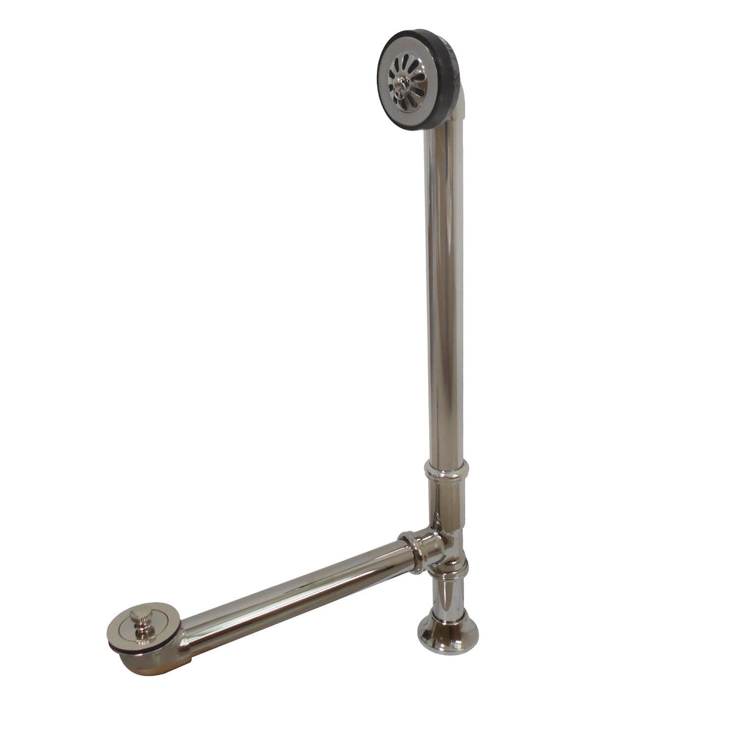 Kingston Heirloom CC2086 - Vintage Brass Lift and Turn Tub Waste and Overflow, Polished Nickel