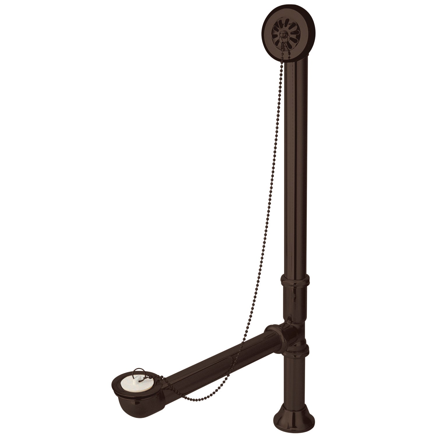 Kingston Heirloom CC2095 - Vintage Brass Chain and Stopper Tub Waste and Overflow, Oil Rubbed Bronze