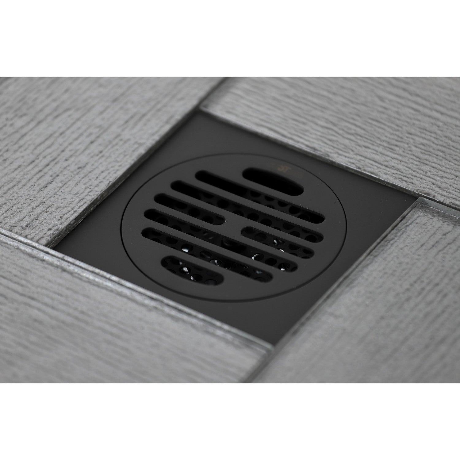 Kingston Watercourse BSF4262ORB 4-Inch Brass Square Grid Shower Drain with Hair Strainer, Oil Rubbed Bronze