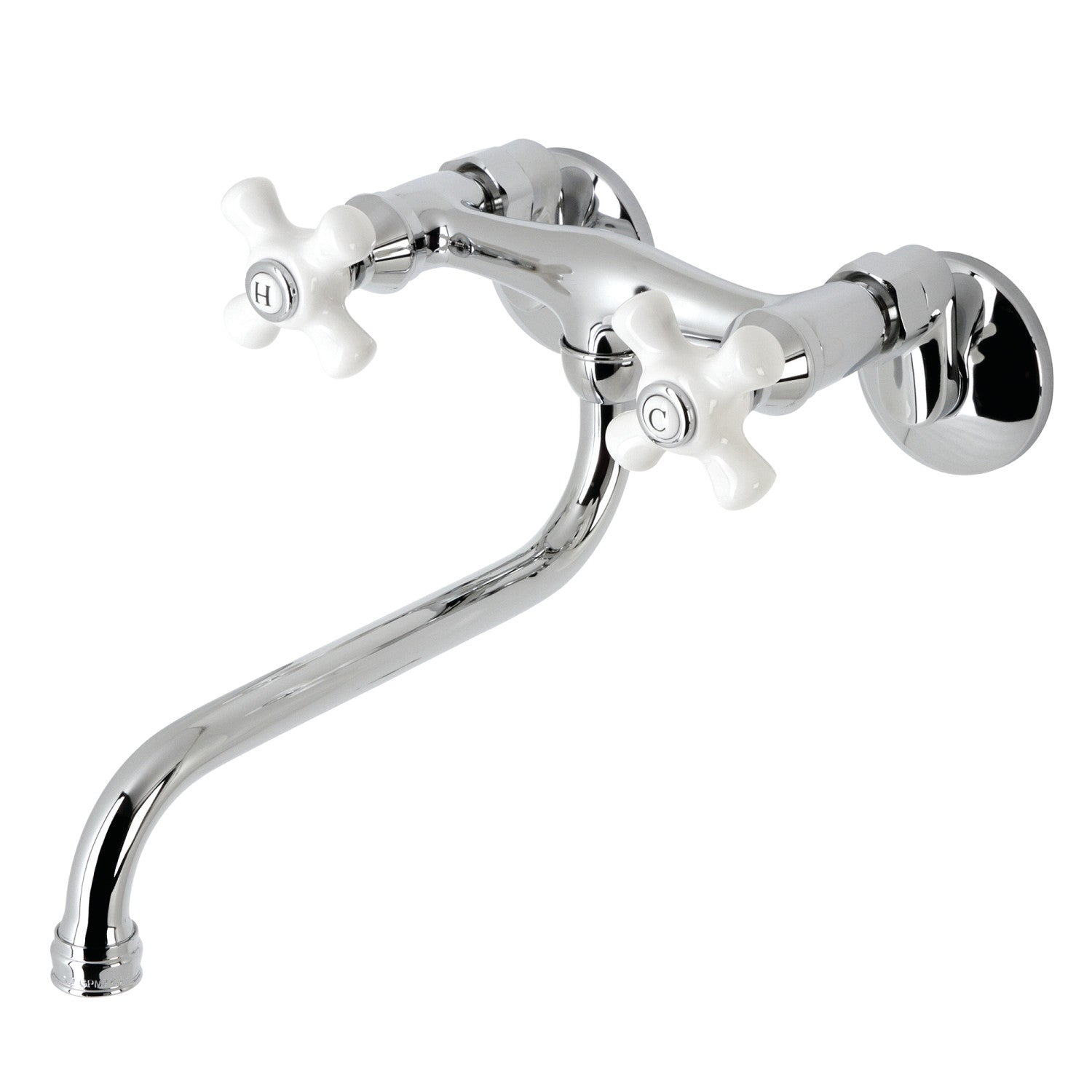 Kingston Heirloom KS616C - Robinet de salle de bains à double poignée 2 trous, chrome poli