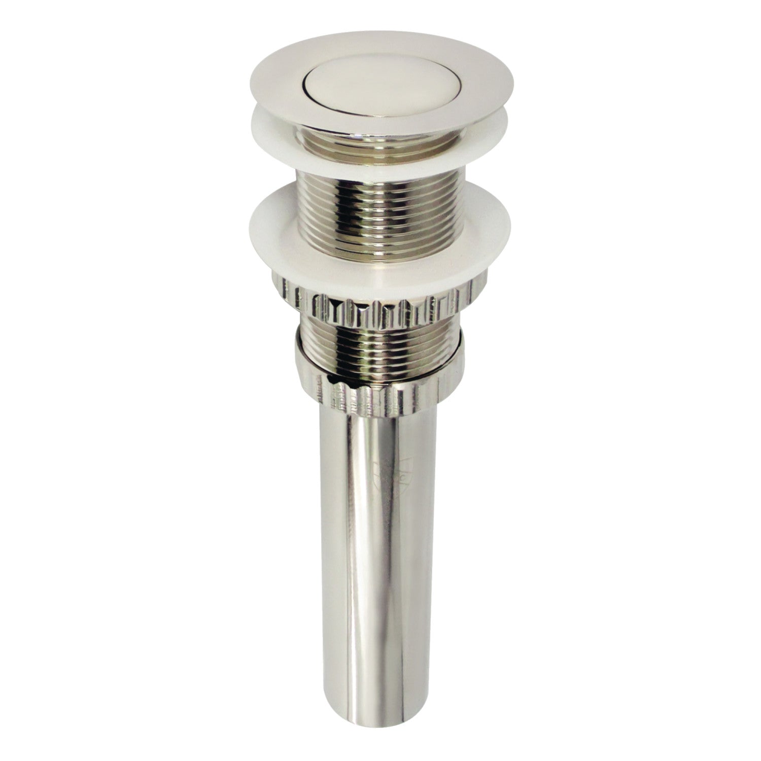 Kingston Coronet EV8416 Brass Push Pop-Up Bathroom Sink Drain, Polished Nickel