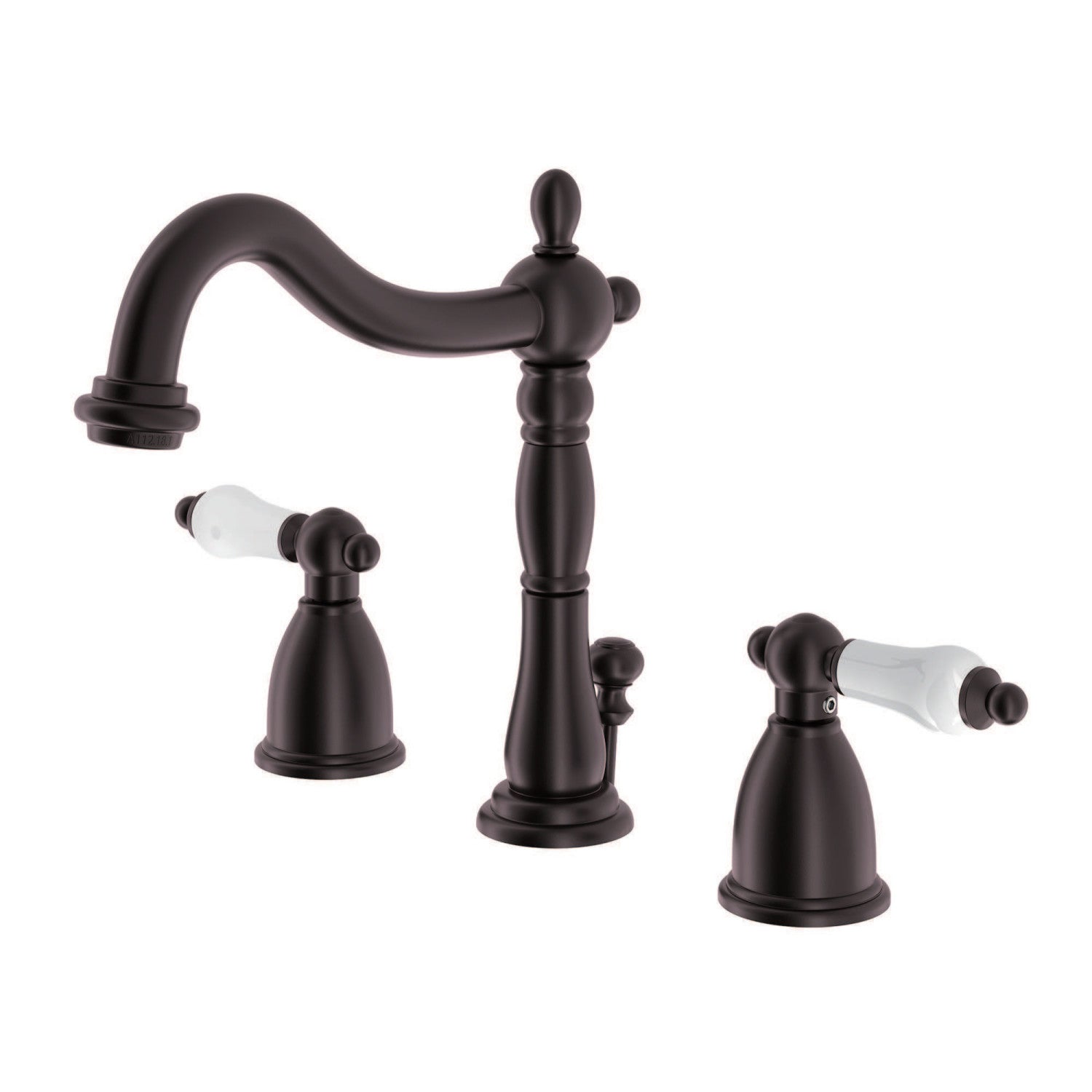 Kingston Heirloom KB1975PL - Robinet de salle de bain à entraxe large avec drain à tirette, bronze huilé