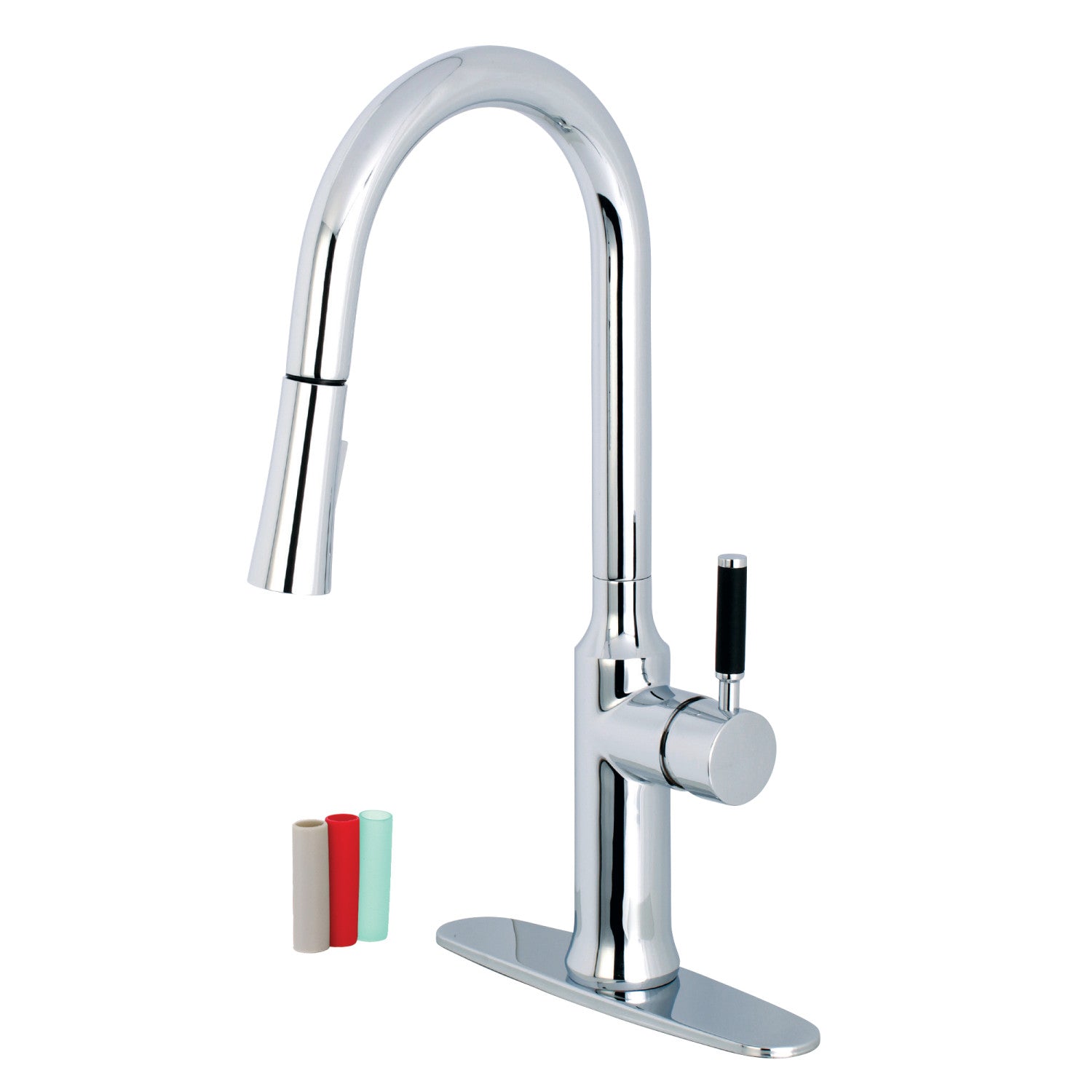 Kingston Sona LS2721DKL - Robinet de cuisine à une poignée Kaiser, chrome poli