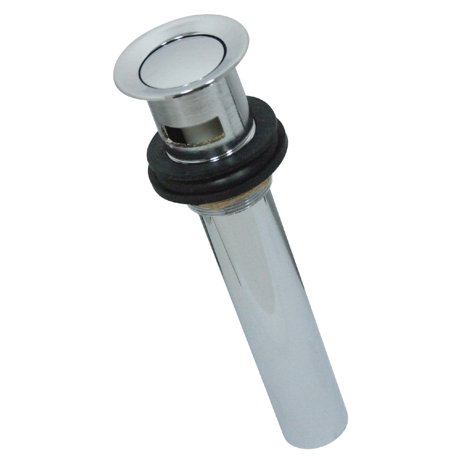Kingston Trimscape KB8101 Brass Push Pop-Up Bathroom Sink Drain with Overflow, 22 Gauge, Polished Chrome