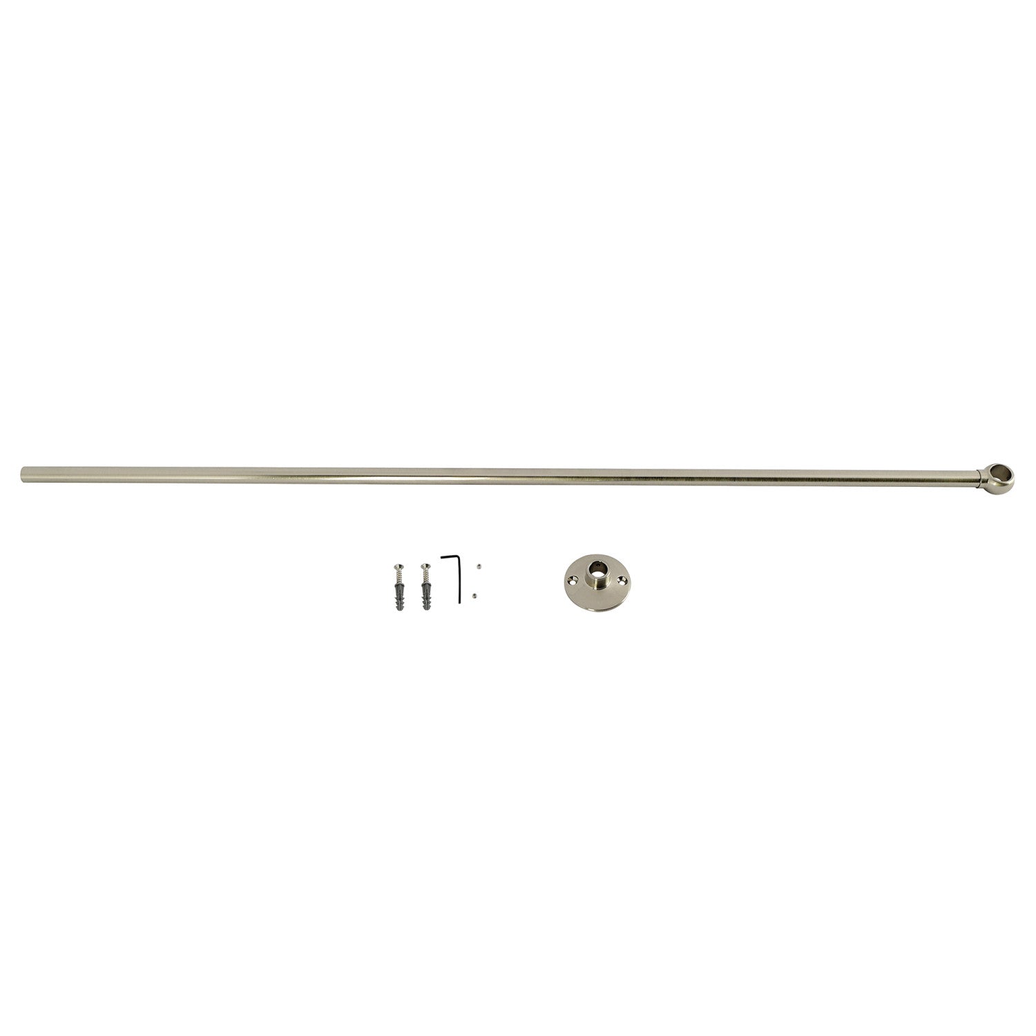 Kingston Vintage CCS348 Support de tige de rideau de douche, Nickel brossé
