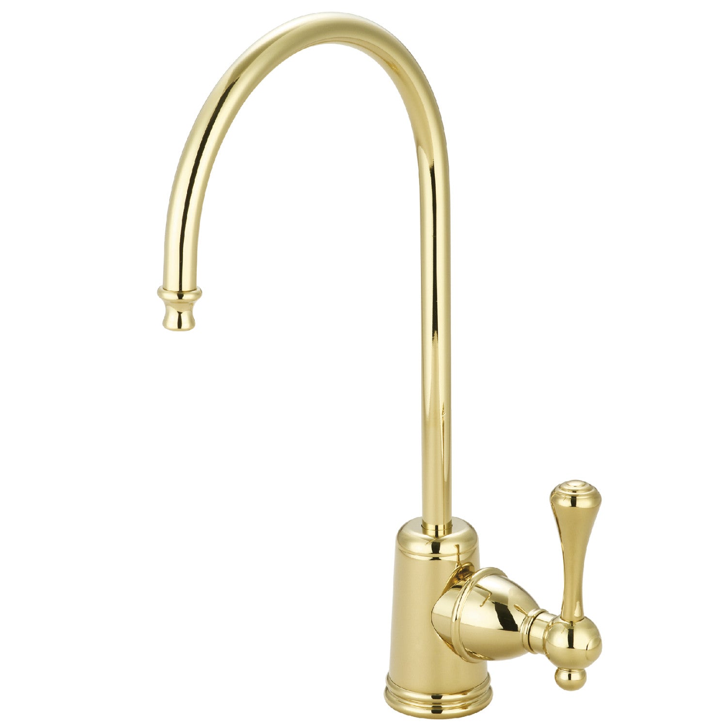 Kingston Tulare KS7192BL - Robinet de filtration d'eau Vintage à une poignée 1 trou, laiton poli