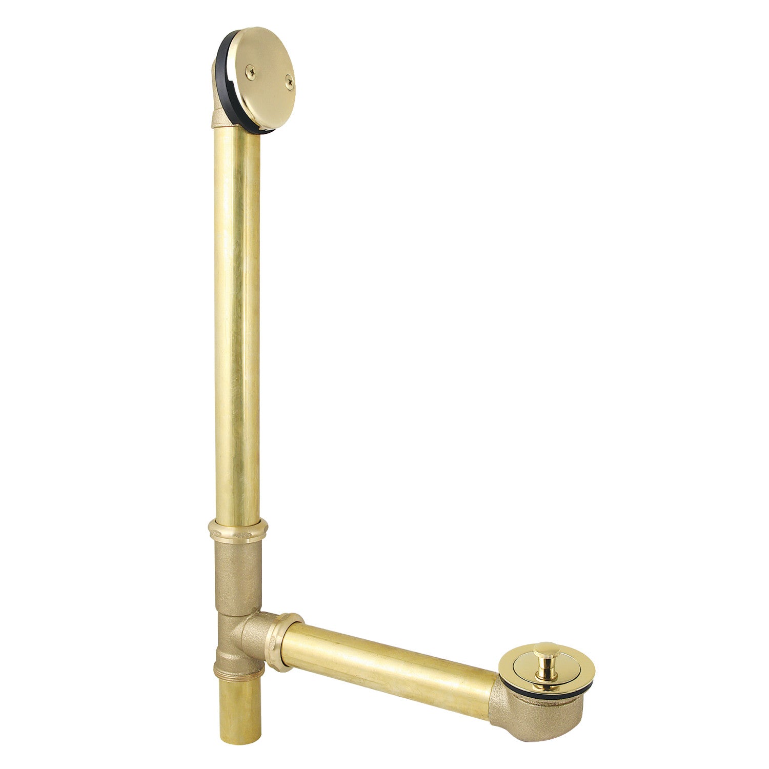 Kingston Heirloom DLL3182 - Made To Match 23-Inch Brass Lift and Turn Tub Waste and Overflow, Polished Brass