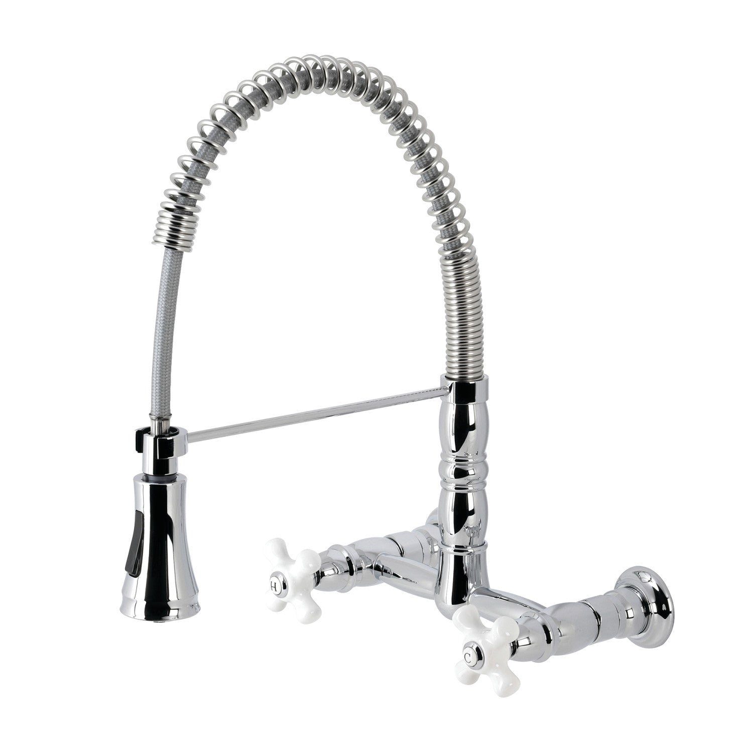 Kingston Tulare GS1241PX - Robinet de cuisine à double poignée Heritage 2 trous