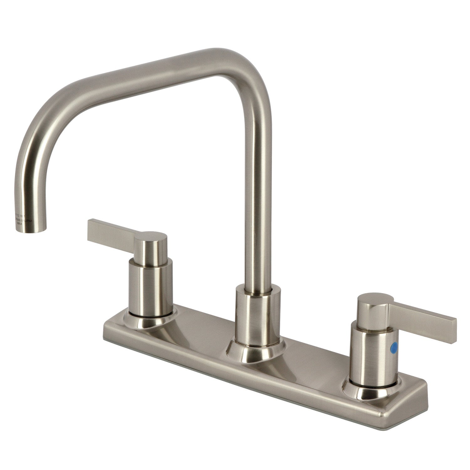 Kingston Sona FB2148NDL - NuvoFusion Robinet de cuisine à deux poignées 2 trous 8" Centerset, Nickel brossé