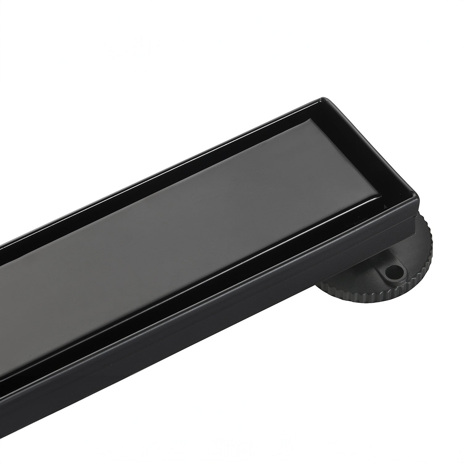Kingston Watercourse BSF3220 32-Inch Stainless Steel Linear Shower Drain with Reversible Tile Insert and Flat Grate, Matte Black