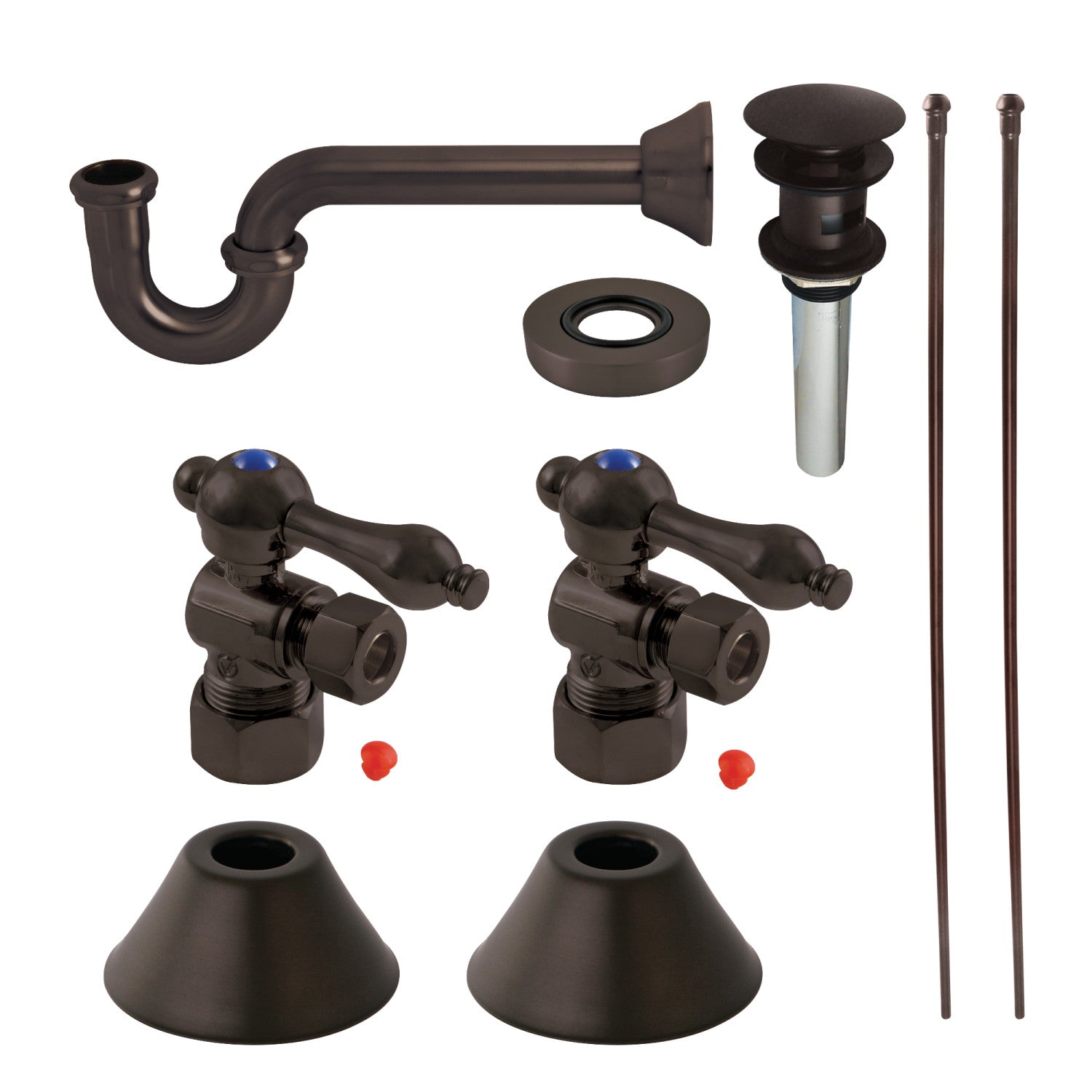 Kingston Heirloom CC53305VOKB30 - Trimscape Traditional Plumbing Sink Trim Kit with P-Trap and Overflow Drain, Oil Rubbed Bronze