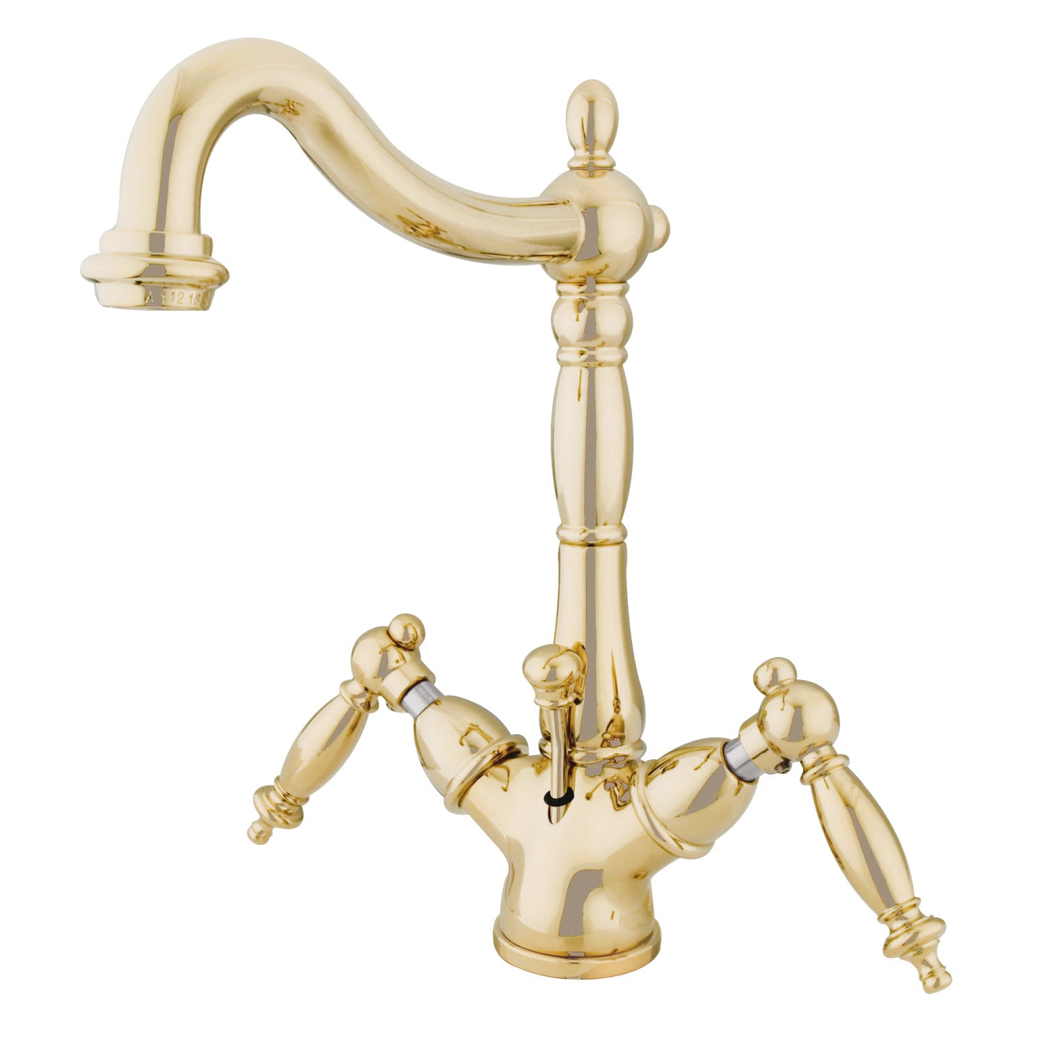 Kingston Heirloom KS1432TL - Heritage Double-Handle 1-or-3 Robinet de salle de bains à trou unique avec laiton à tirette, laiton poli