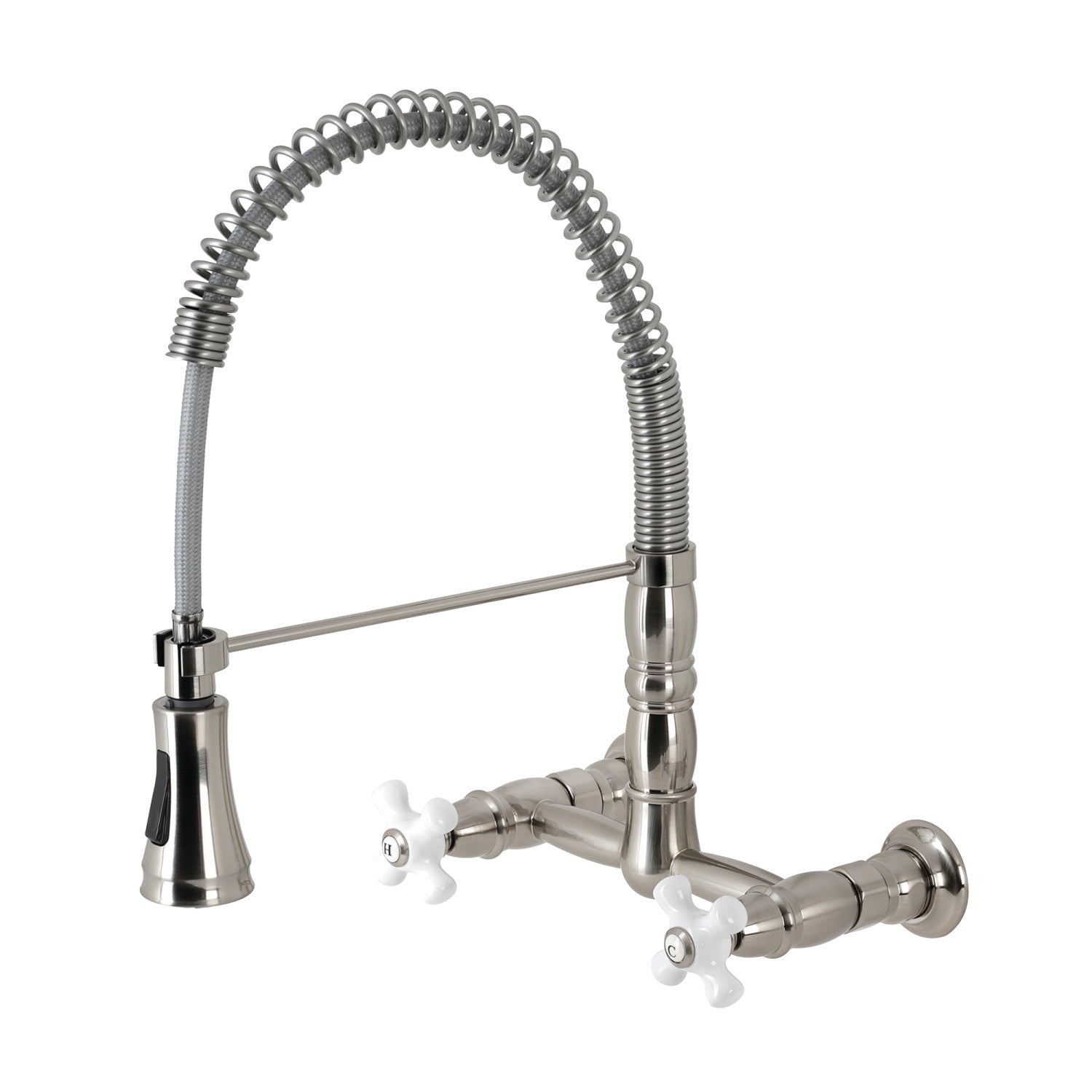 Kingston Tulare GS1248PX - Robinet de cuisine à double poignée Heritage 2 trous