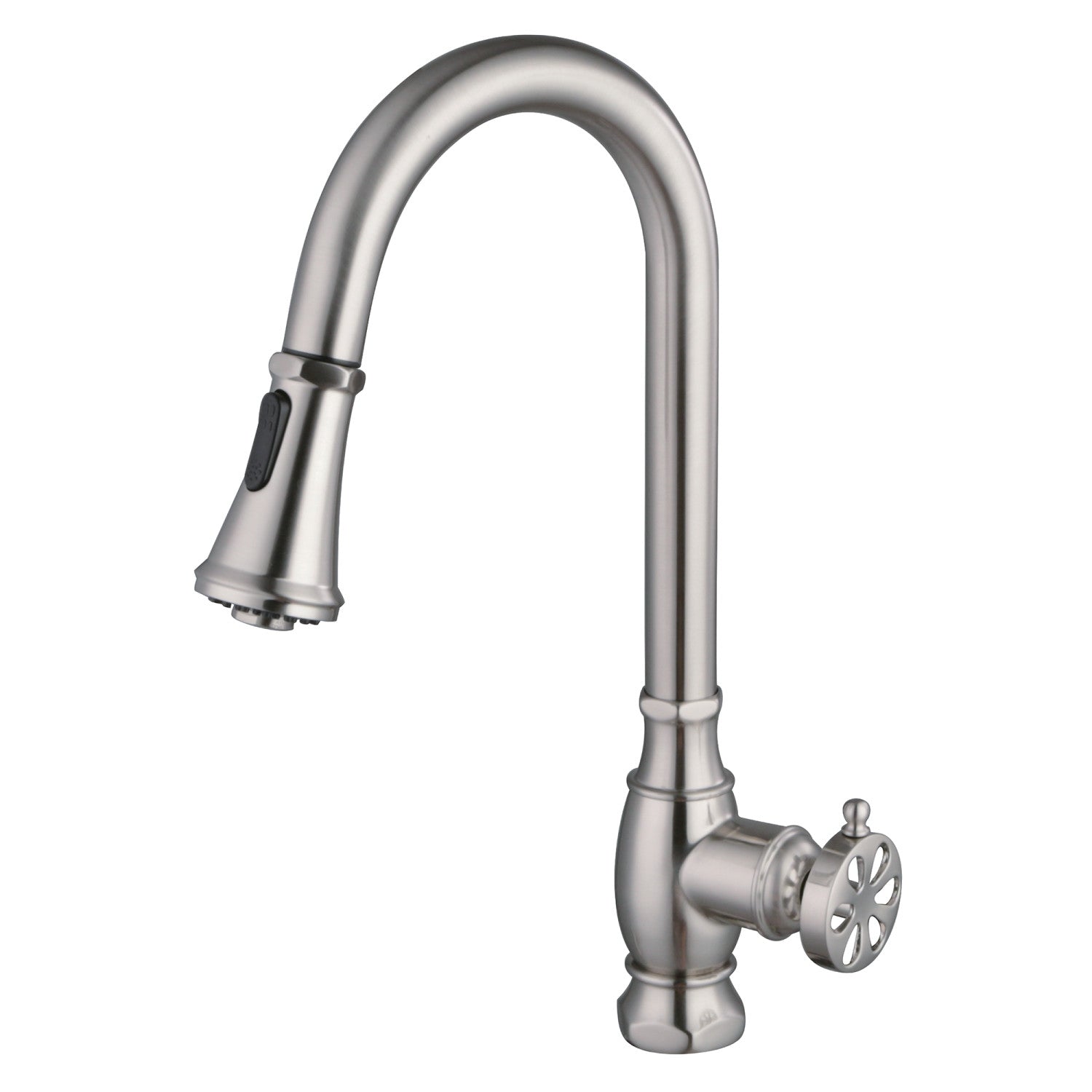 Kingston Sona LS8698RX - Robinet de cuisine à une poignée Belknap, nickel brossé