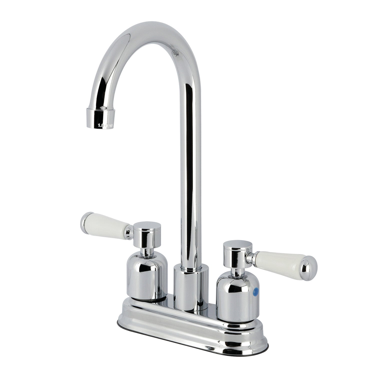 Kingston Tulare KB8491DPL - Robinet de barre à deux poignées 2 trous, chrome poli