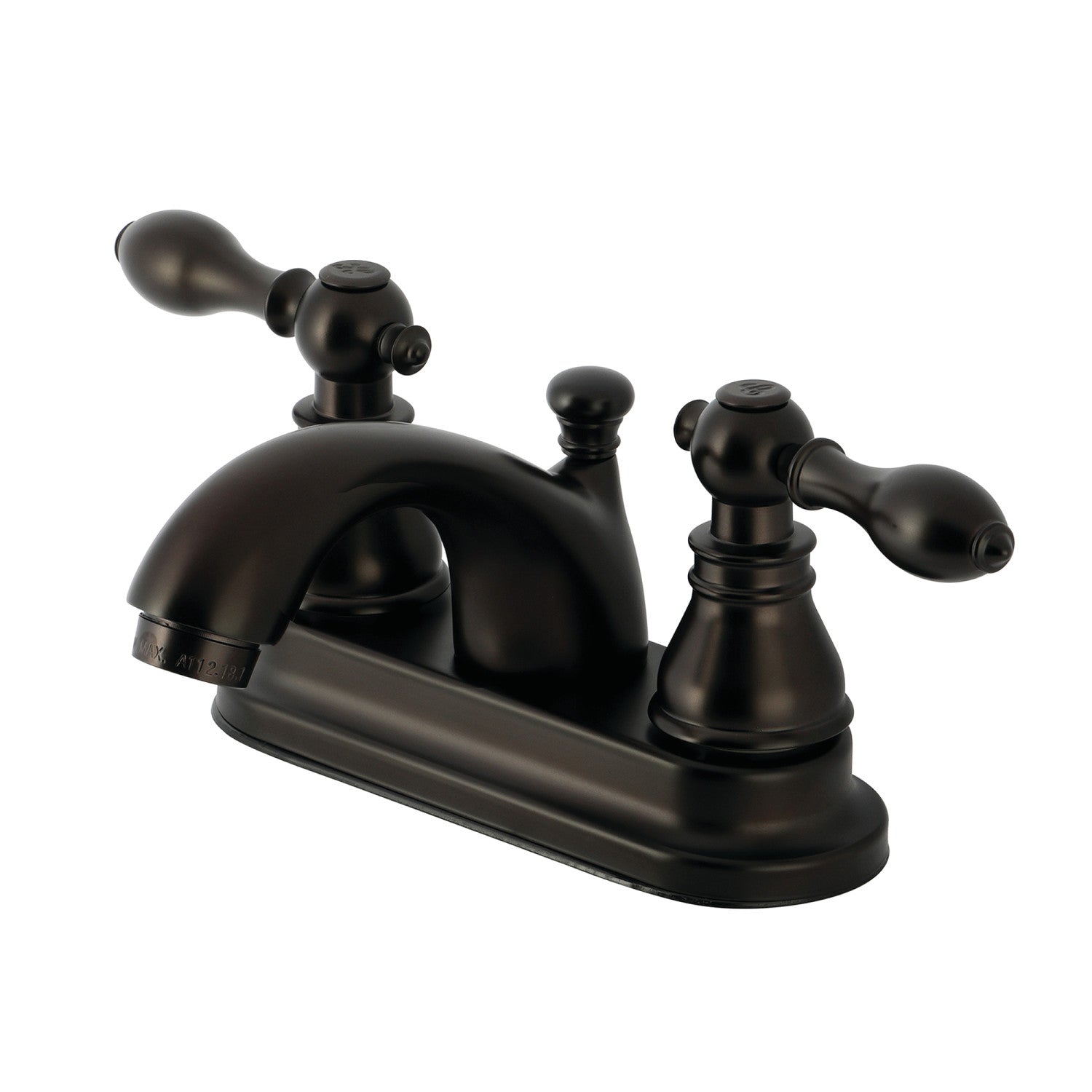 Kingston Heirloom KB2605ACL - American Classic Double-Handle 3 trous montage sur plage 4-Inch Centerset Robinet de salle de bains avec drain à tirette, bronze huilé