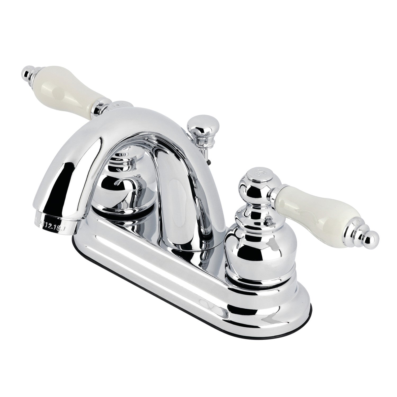 Kingston Heirloom KB5611PL - Restoration Double-Handle 3-Hole Deck Mount 4-Inch Centerset Bathroom Faucet with Pop-Up Drain, Polished Chrome