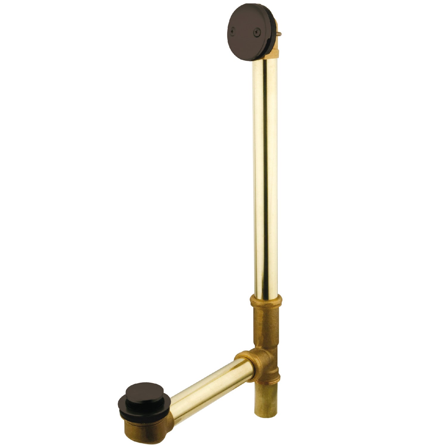 Kingston Tulare DTT2185 - Made To Match 23-Inch Brass Toe Touch Tub Waste and Overflow, Oil Rubbed Bronze