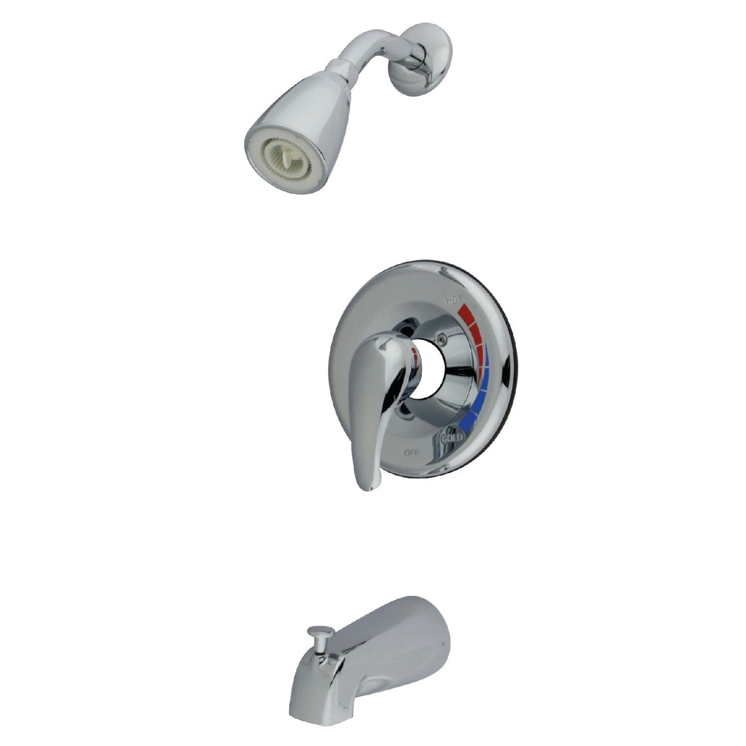Kingston Chatham KB651T Single-Handle Pressure Balanced Tub and Shower Faucet, Trim Only, Polished Chrome