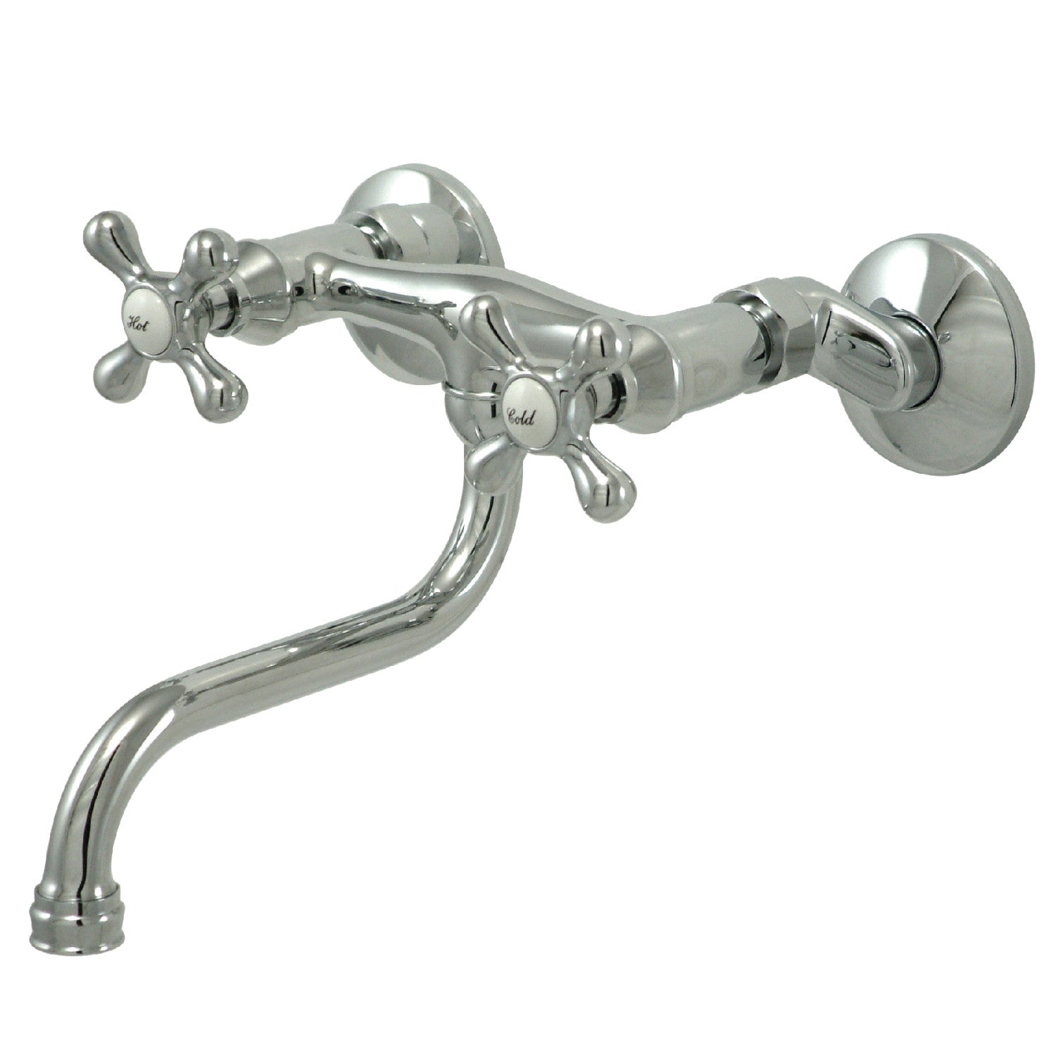 Kingston Heirloom KS216C - Robinet de salle de bains à double poignée 2 trous, chrome poli