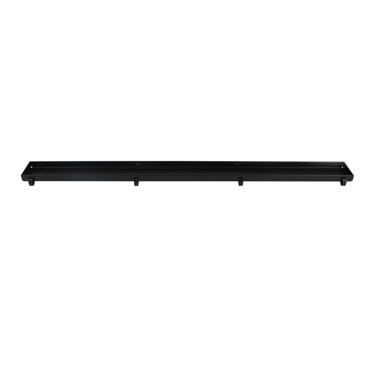 Kingston Watercourse BSF2420 24-Inch Stainless Steel Linear Shower Drain with Reversible Tile Insert and Flat Grate, Matte Black