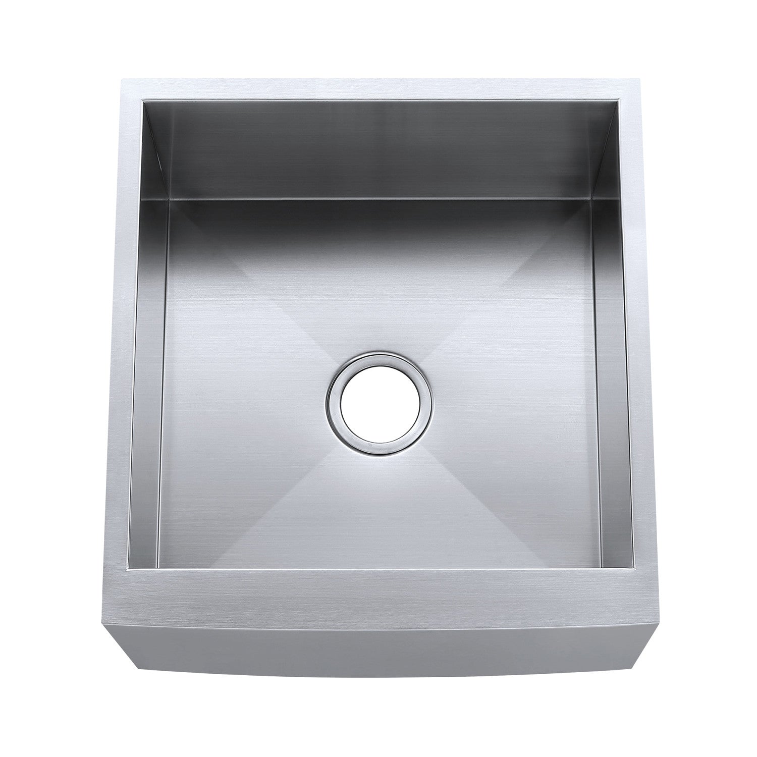 Kingston Sona KUF212110BN - Denver 21-Inch Stainless Steel Apron-Front Single Bowl Farmhouse Kitchen Sink, Brushed Stainless Steel