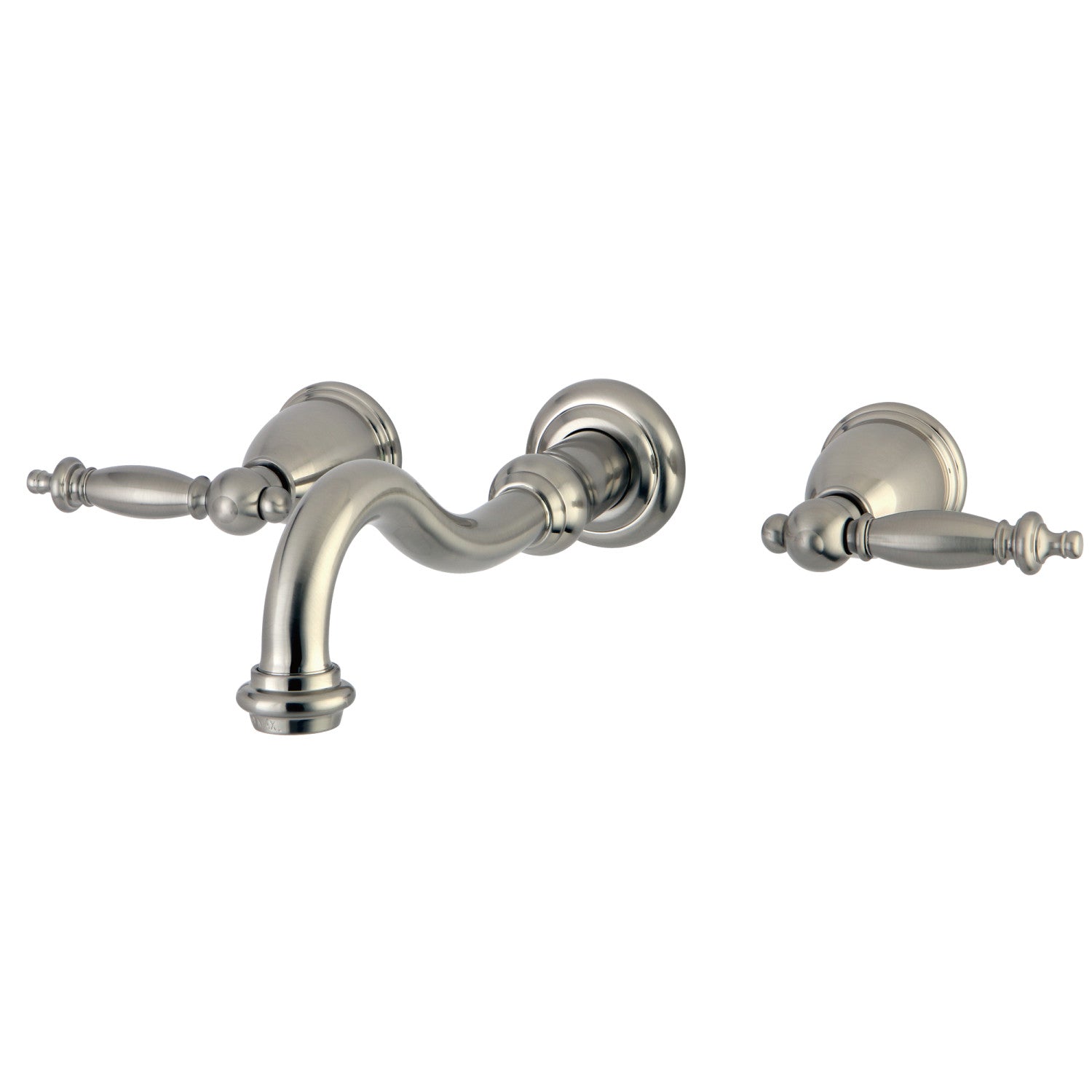Kingston Heirloom KS3128TL - Templeton Double-Handle 3 trous Robinet de salle de bains mural, Nickel brossé