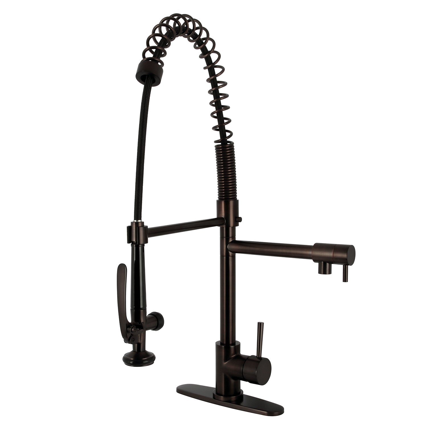 Kingston Sona LS8505DL - Robinet de cuisine pré-rinçage Concord 1 trou montage sur plage, Bronze Rubbé à l'huile