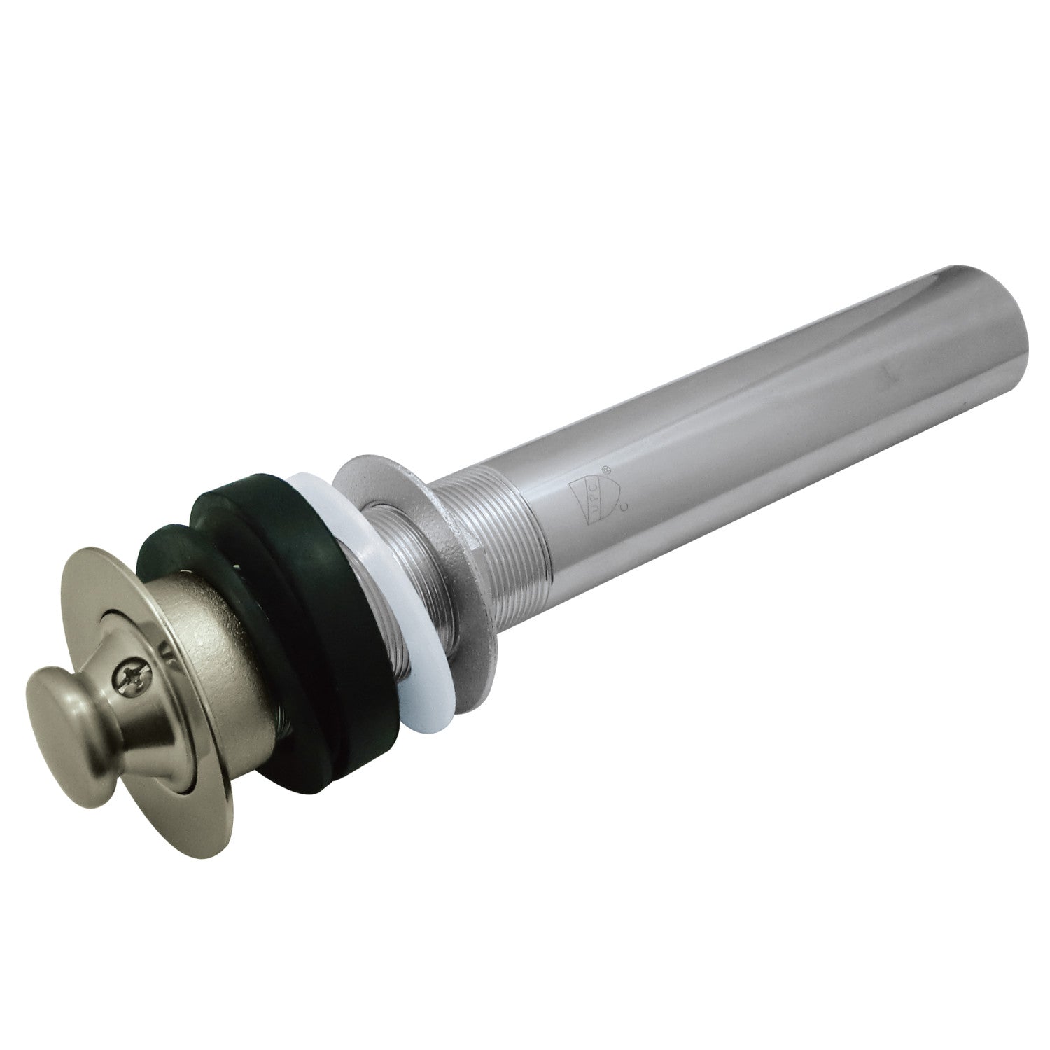 Kingston Heirloom EV3008 - Trimscape Brass Lift and Turn Bathroom Sink Drain without Overflow, 17 Gauge, Brushed Nickel