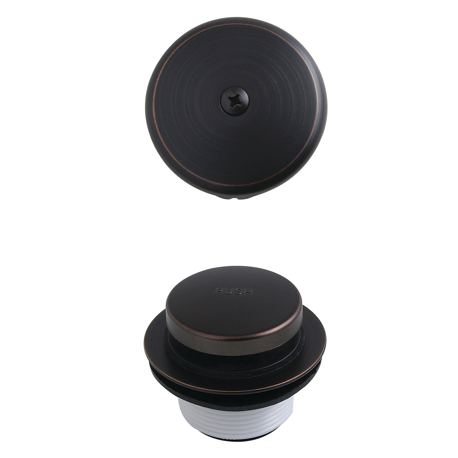 Kingston Tulare DTT5302ANB - Trimscape Zinc Alloy Alloy Toe Touch Tub Drain Conversion Kit, Naples Bronze
