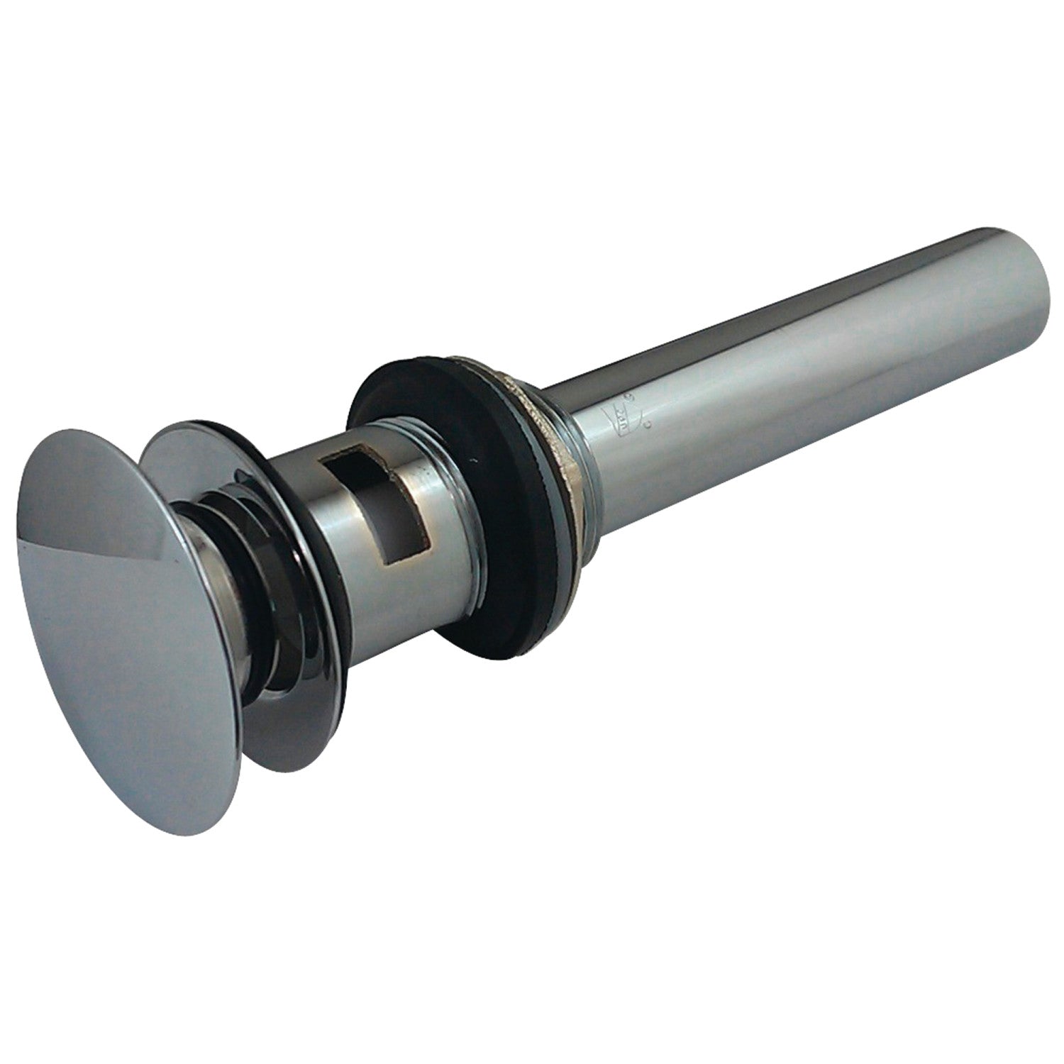 Kingston Sona EV6001 - Trimscape Brass Push Pop-Up Bathroom Sink Drain with Overflow, 22 Gauge, Polished Chrome