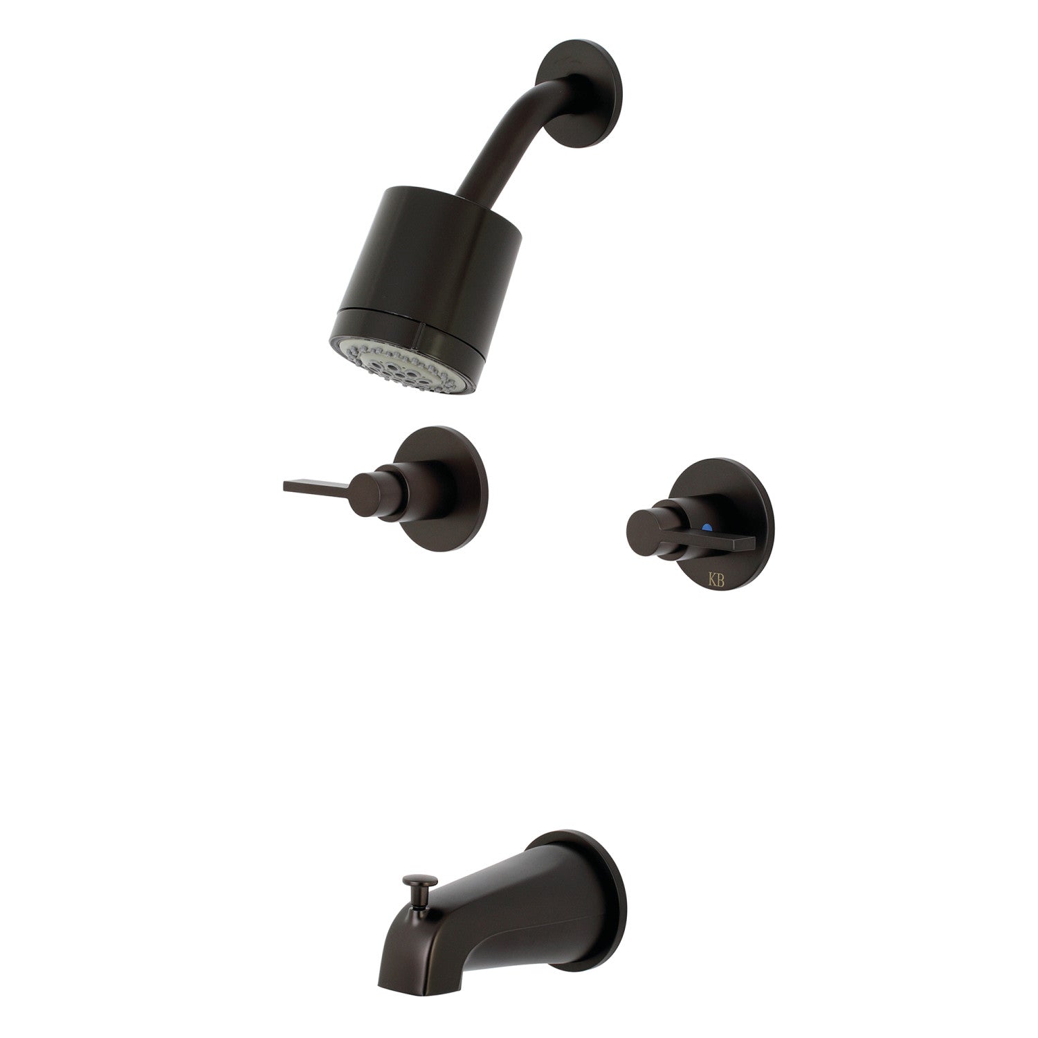 Kingston Sona KBX8145NDL - Robinet de baignoire et de douche à double poignée NuvoFusion, bronze huilé