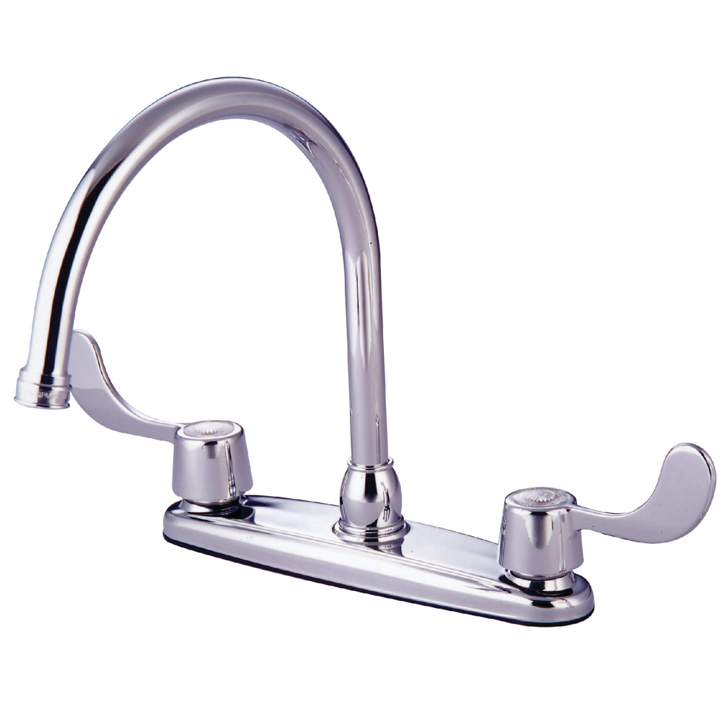 Kingston Vista KB781 Robinet de cuisine central à deux poignées 2 trous 8, chrome poli
