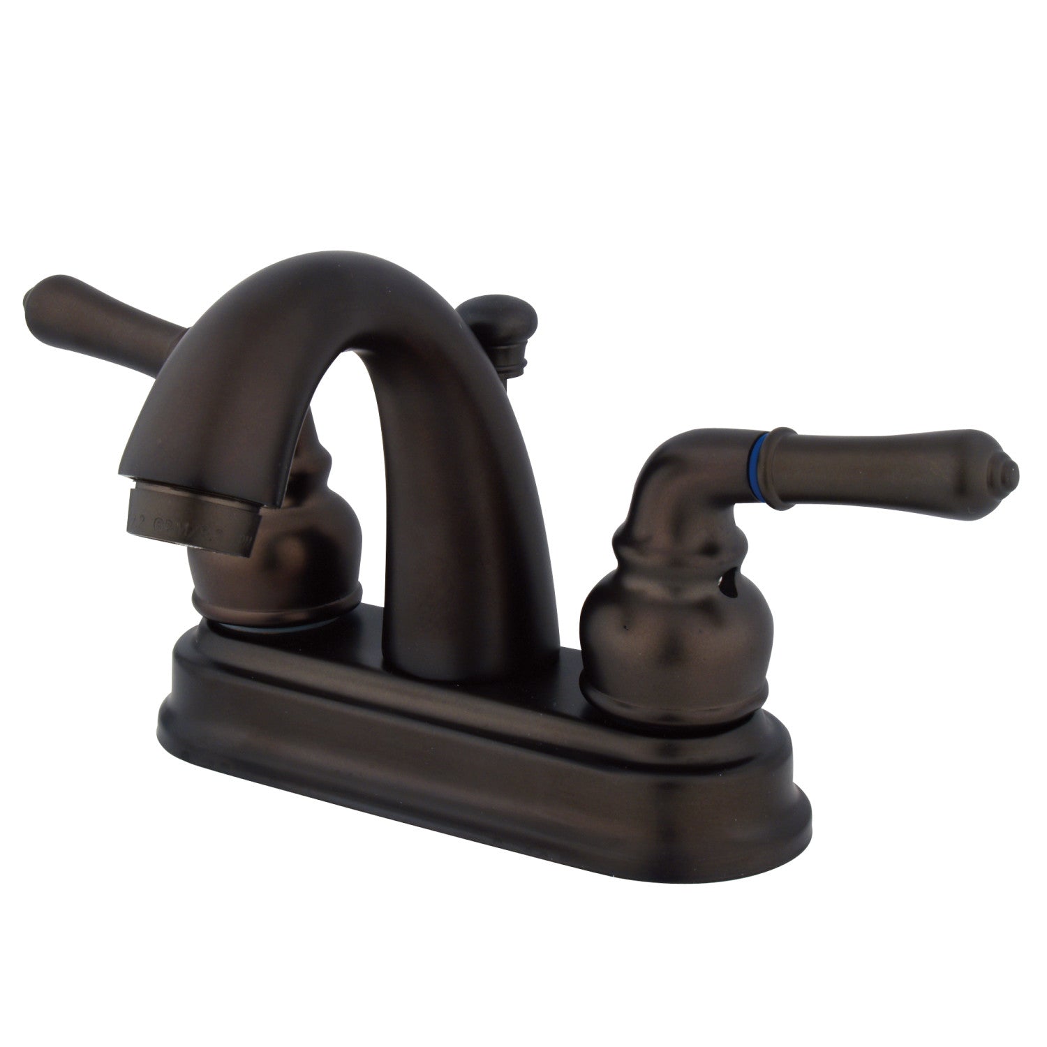 Kingston Heirloom GKB5615NML - Naples Double-Handle 3 trous montage sur plage 4-Inch Centerset Robinet de salle de bains avec drain à tirette, Bronze Rubbé à l'huile