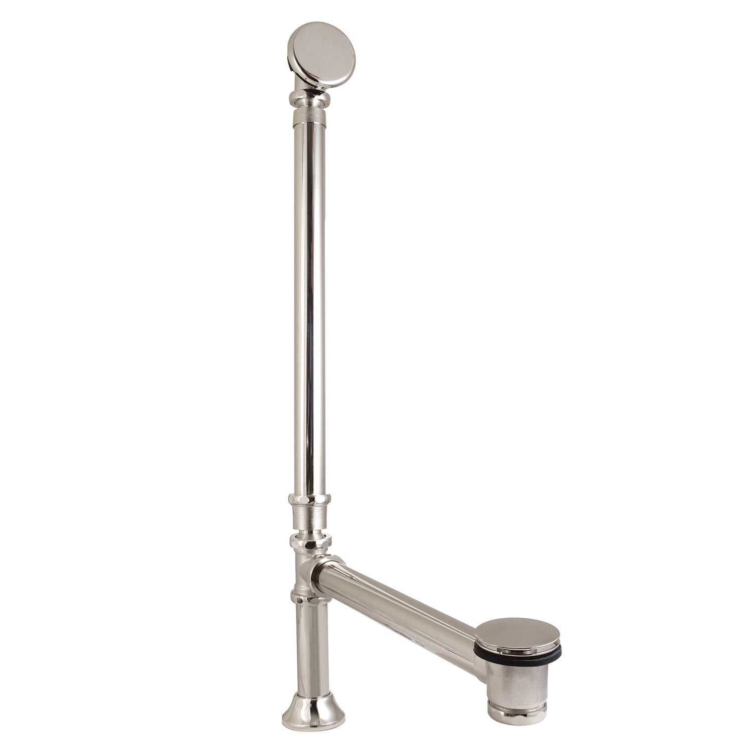 Kingston Sona CC2716 - Vintage Swivel Ball Toe Touch Tub Waste and Overflow, Polished Nickel
