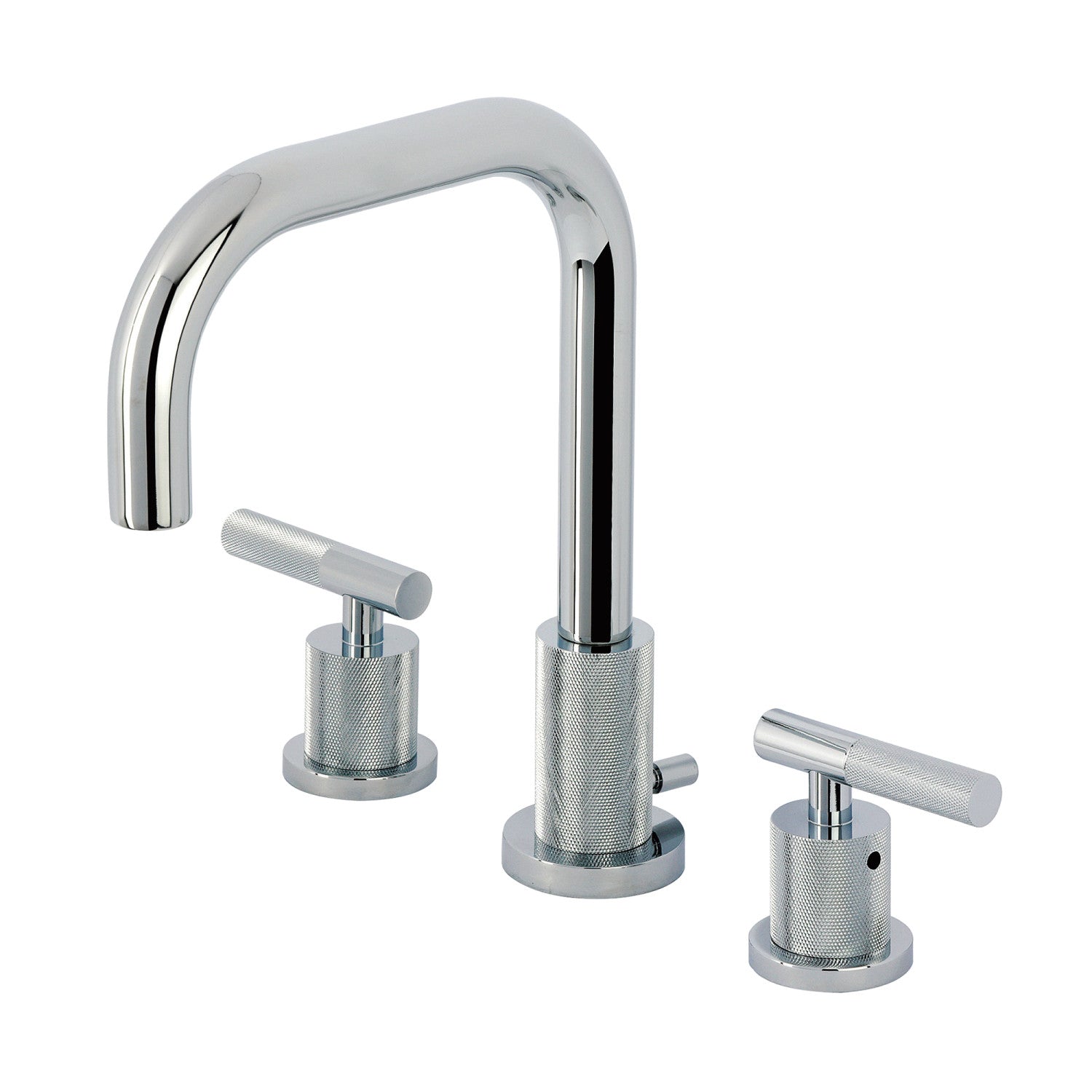 Kingston Sona FSC8931KNL - Robinet de salle de bains polyvalent à deux poignées convergentes 3 trous avec poignée moletée et à tirette en laiton, chrome poli