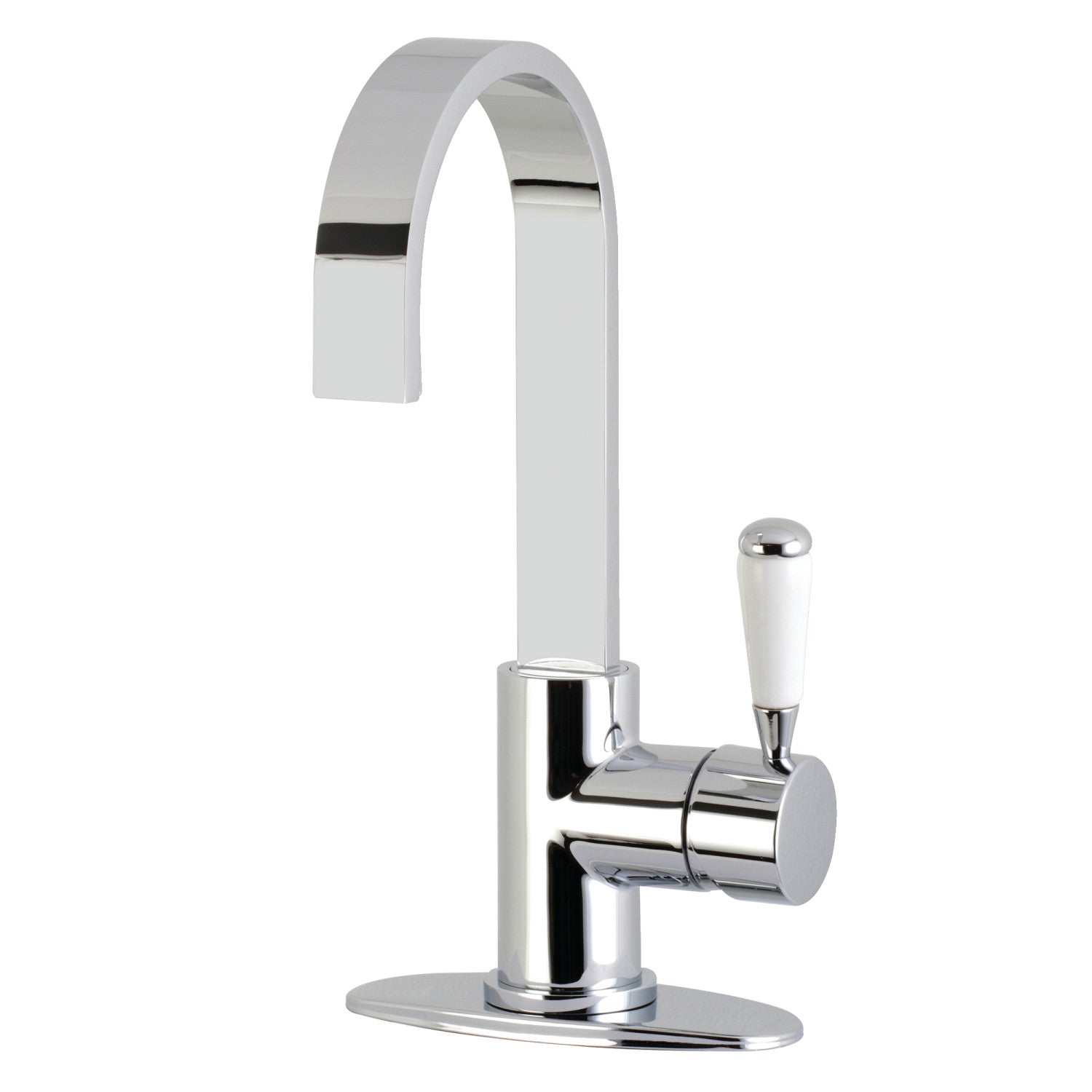 Kingston Sona LS8611DPL - Robinet de barre de montage de plate-forme à une poignée 1 trou de Paris, chrome poli